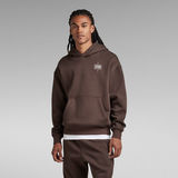 G-Star RAW® Unisex Core Loose Hooded Sweater Brown
