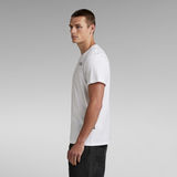 G-Star RAW® T-Shirt Graphic Ribbed Blanc