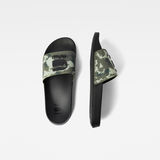 G-Star RAW® Cart III Camo Slides Green both shoes