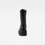 G-Star RAW® Kafey Performance High Lederen Denim Boots Zwart back view