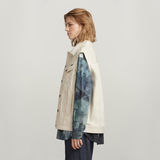 G-Star RAW® Oversized Denim Vest Evergreen White