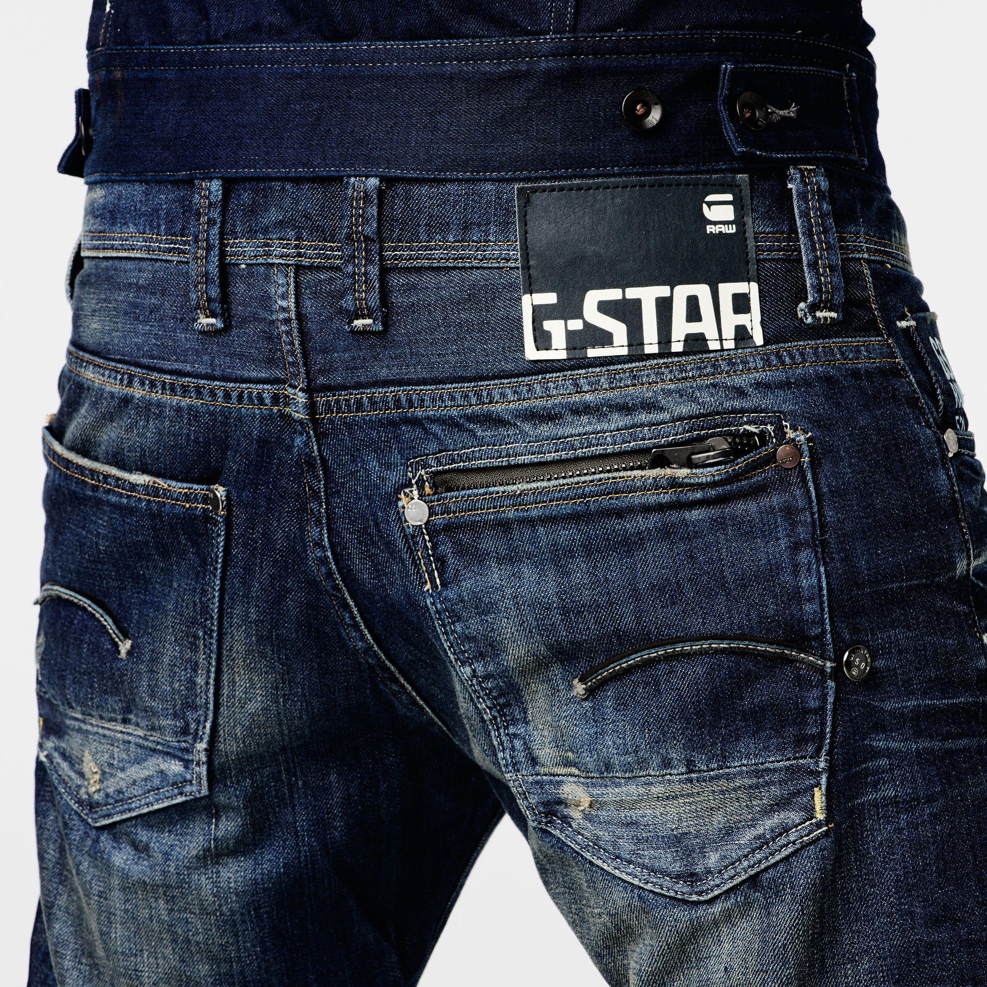 Attacc Low Waist Straight Jeans Dark Aged GStar RAW®