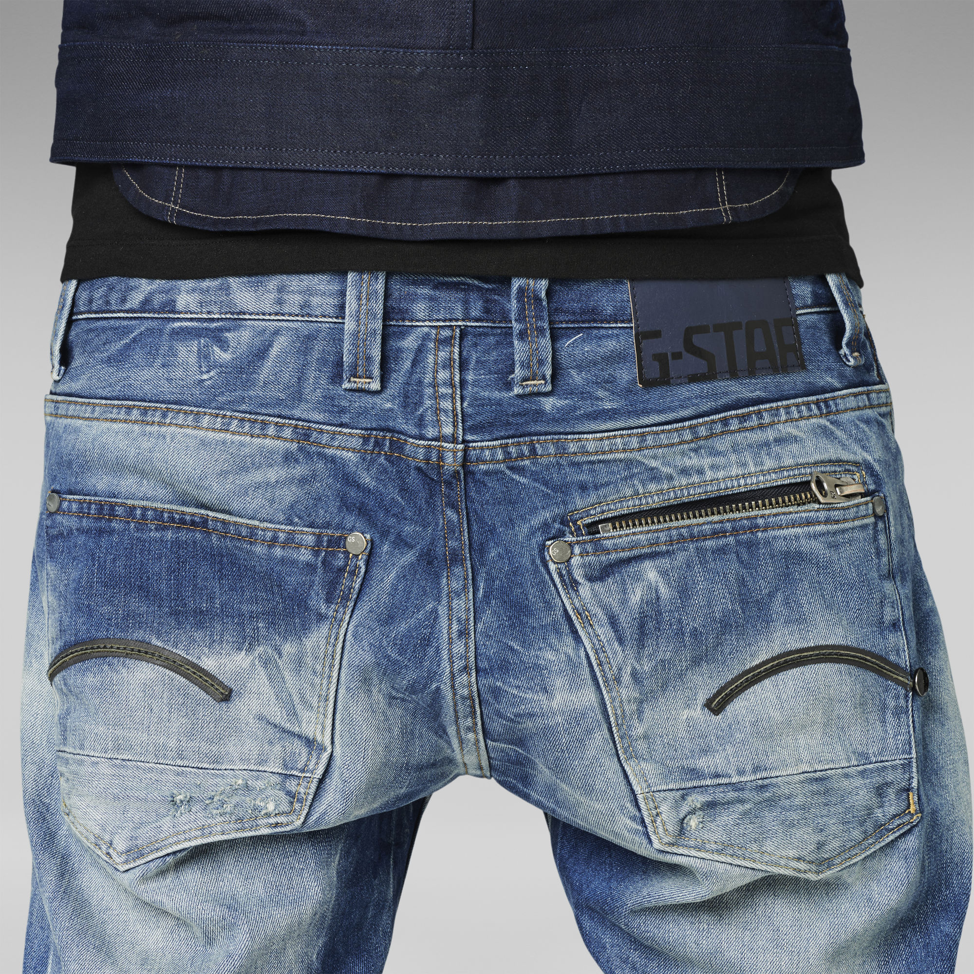 Attacc Low Straight Jeans Medium Aged Destroy GStar RAW®