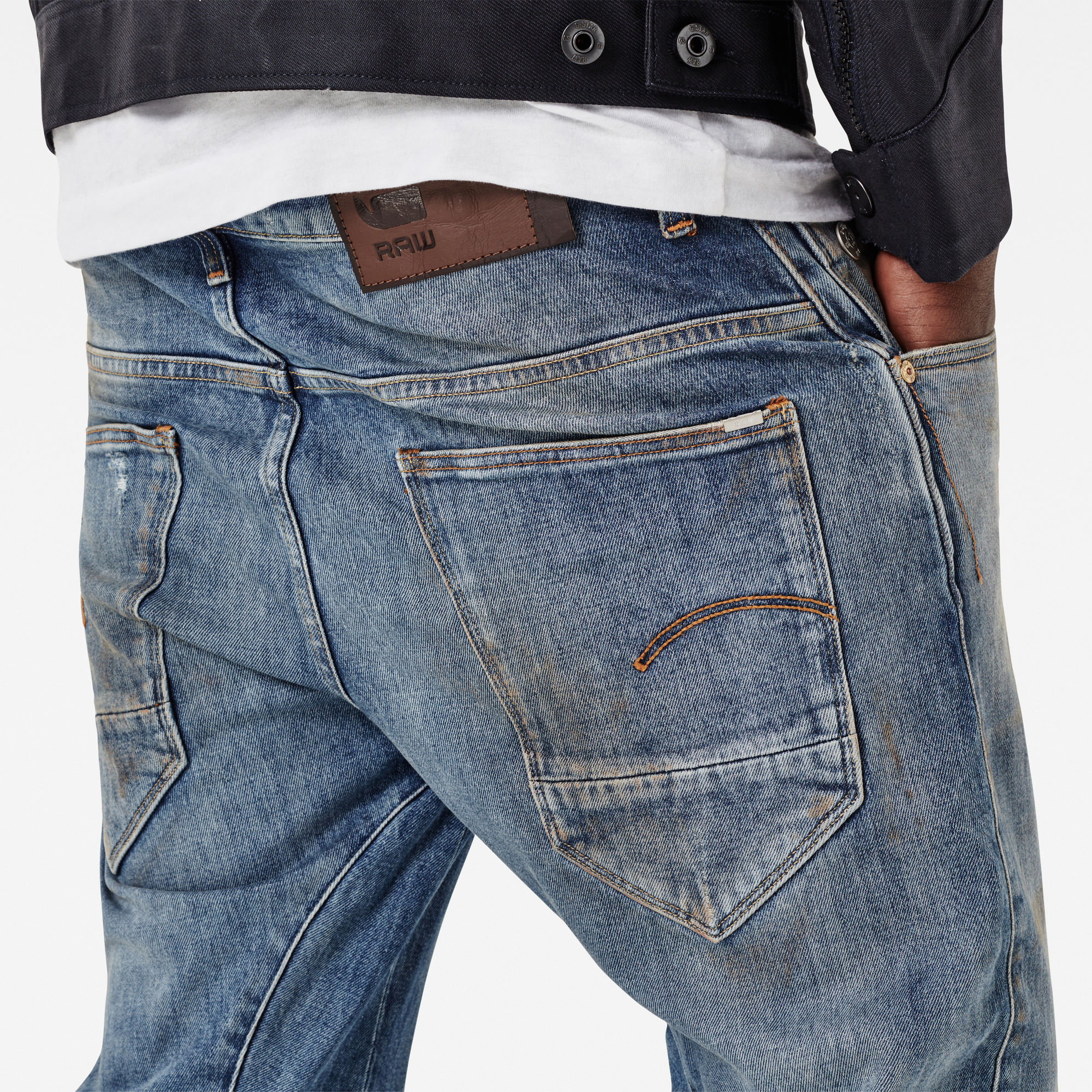 g star arc 3d slim jeans dark aged