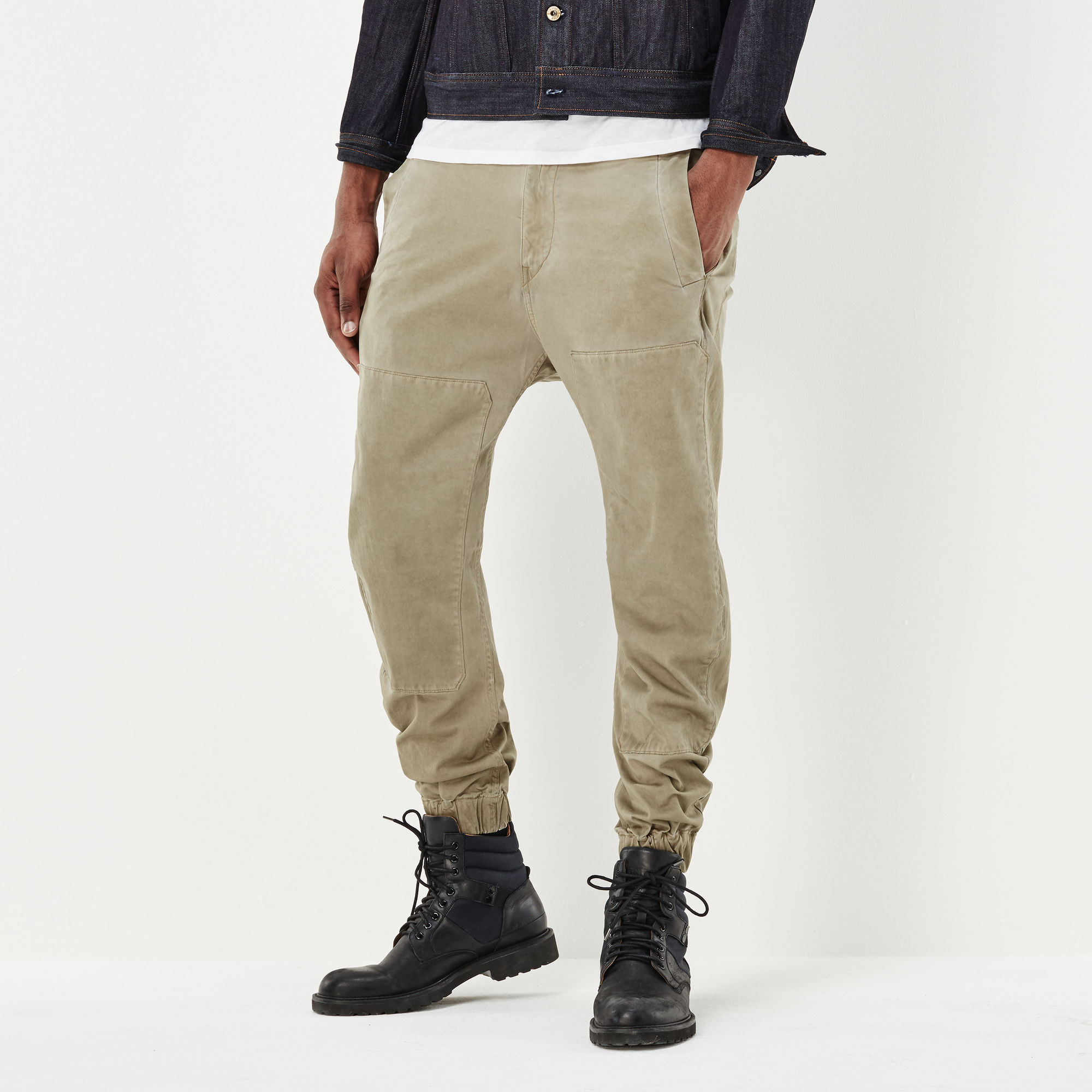Bronson Zip Tapered Cuffed Chino Khaki/Dune GStar RAW®
