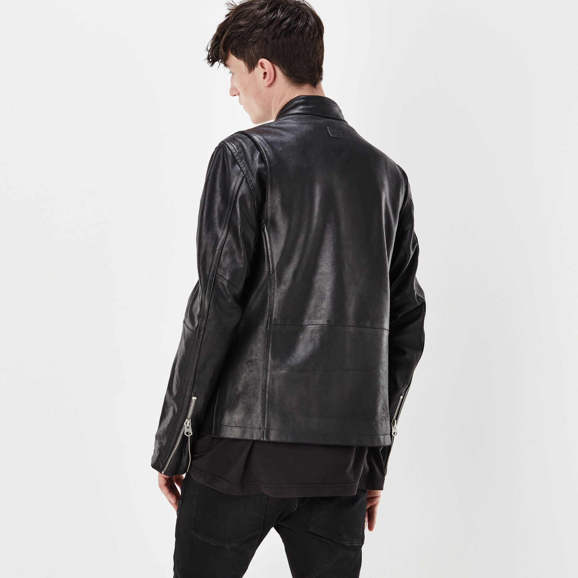 Mower Leather Jacket | black | G-Star Sale Men | G-Star RAW®