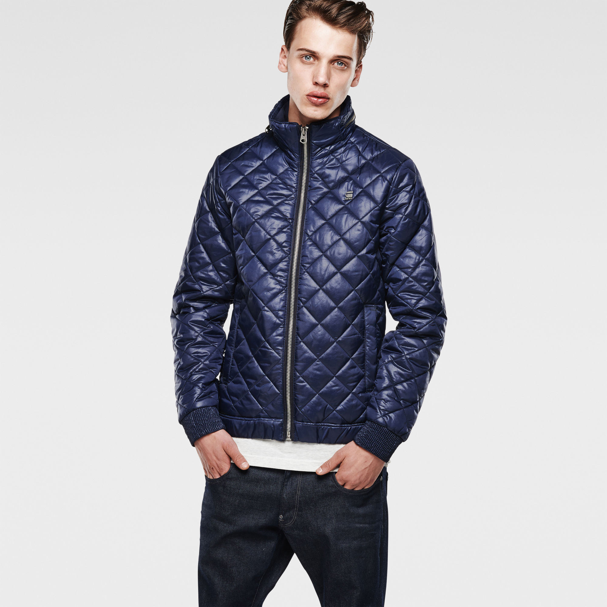 Meefic Quilted Lightweight Jacket | Dark blue | G-Star RAW®