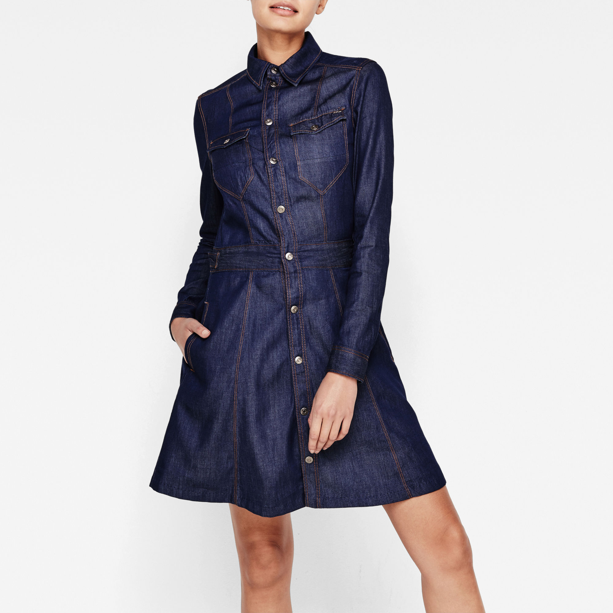 Slim Flare Dress rinsed GStar RAW®