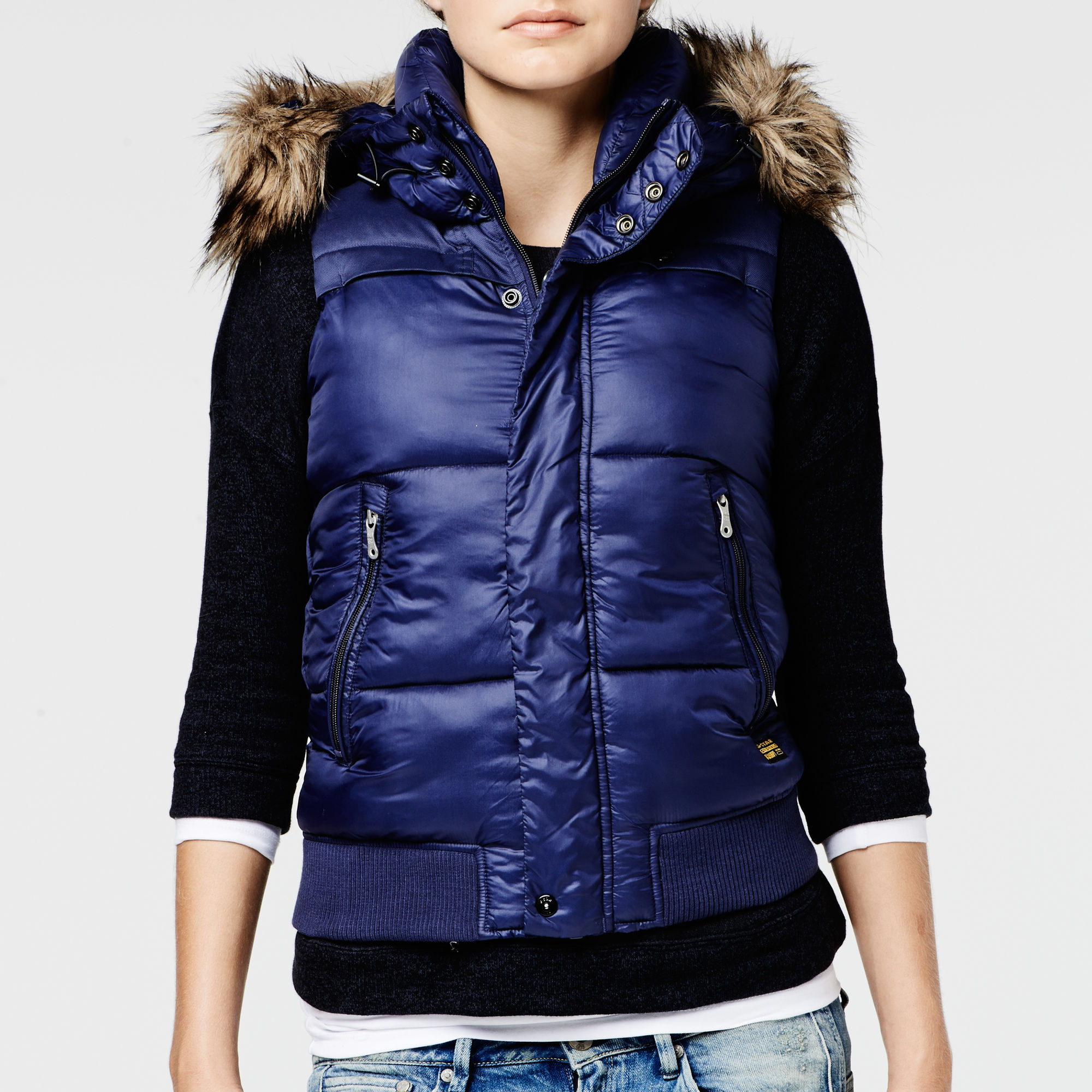 whistler vest w/feather nyl/brittany blu GStar RAW®