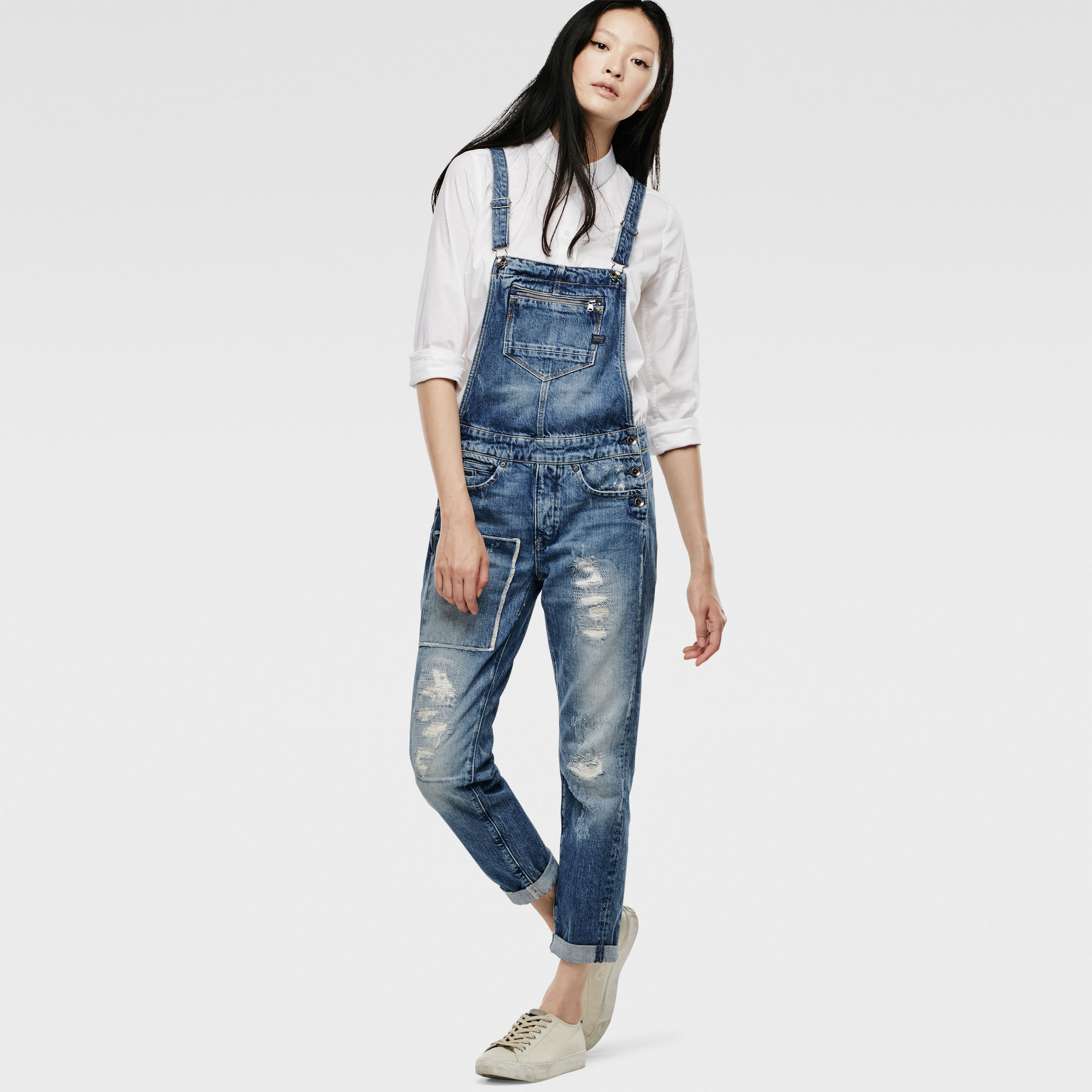 Midge Slim Salopette | Medium Aged Restored 30 | G-Star RAW®