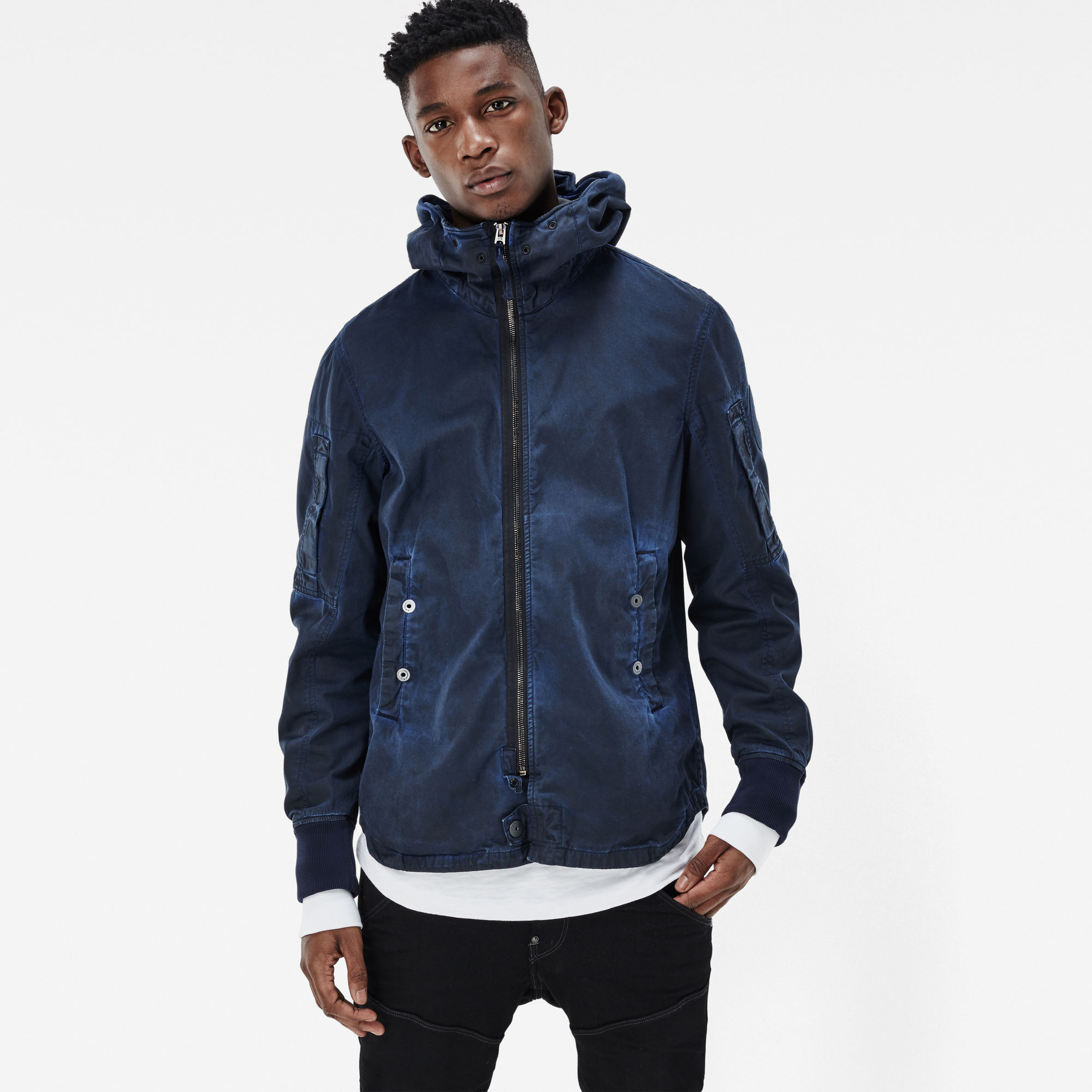 Batt Hooded Overshirt | Dark blue | G-Star RAW®