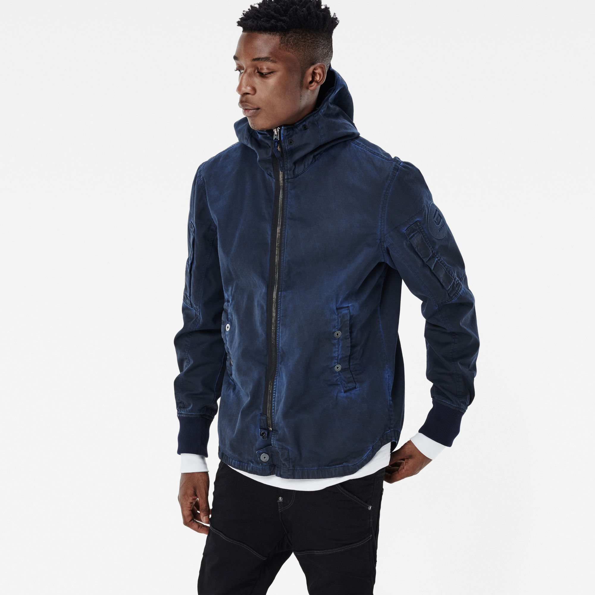 Batt Hooded Overshirt | Hudson Blue/Imperial Blue | G-Star RAW®