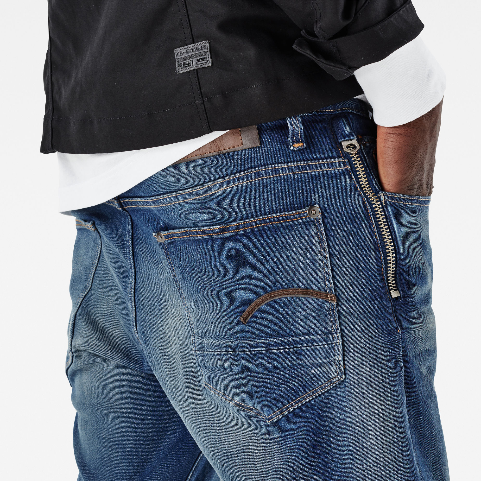 Revend Zip Straight Jeans Medium blue GStar RAW®