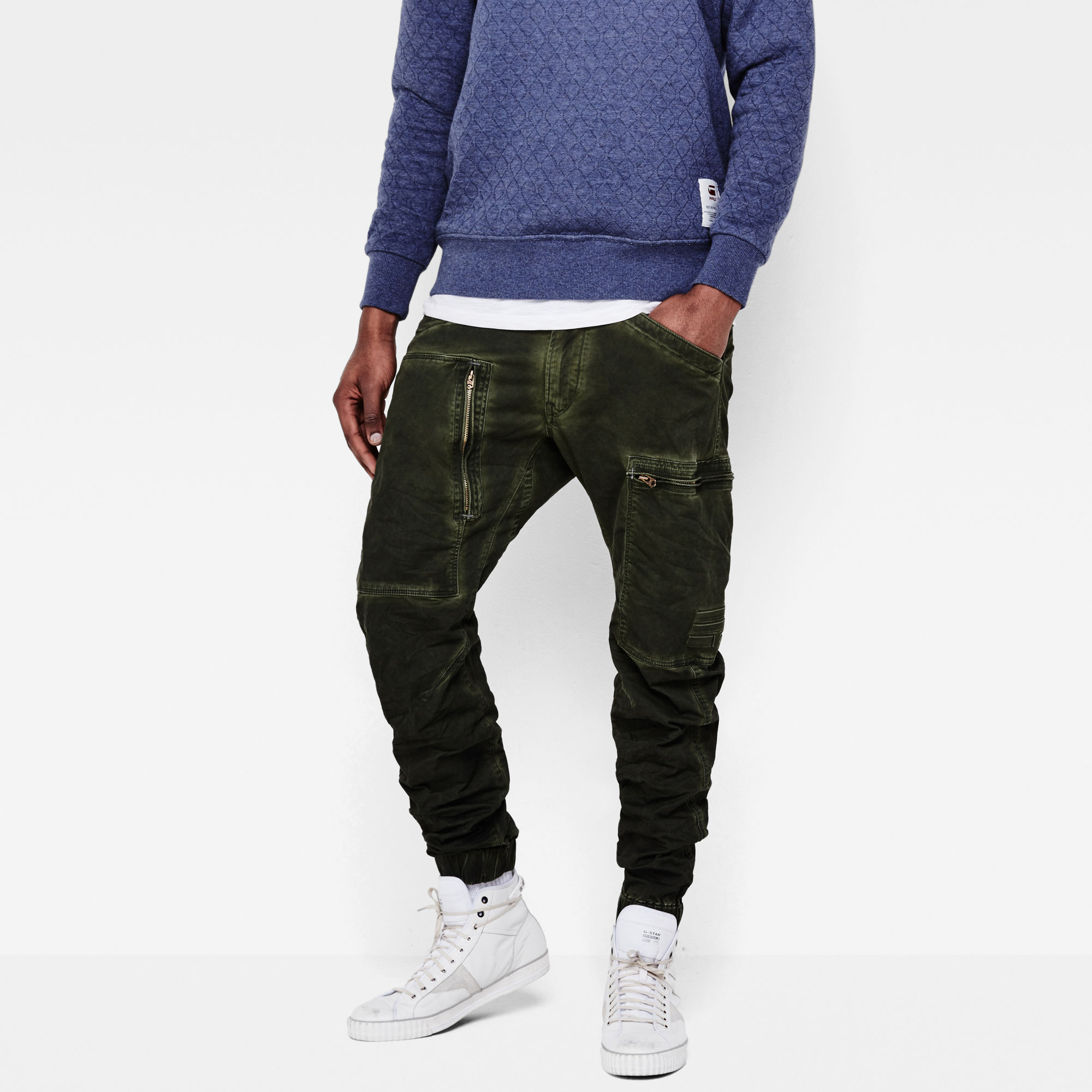 tapered cuffed pants