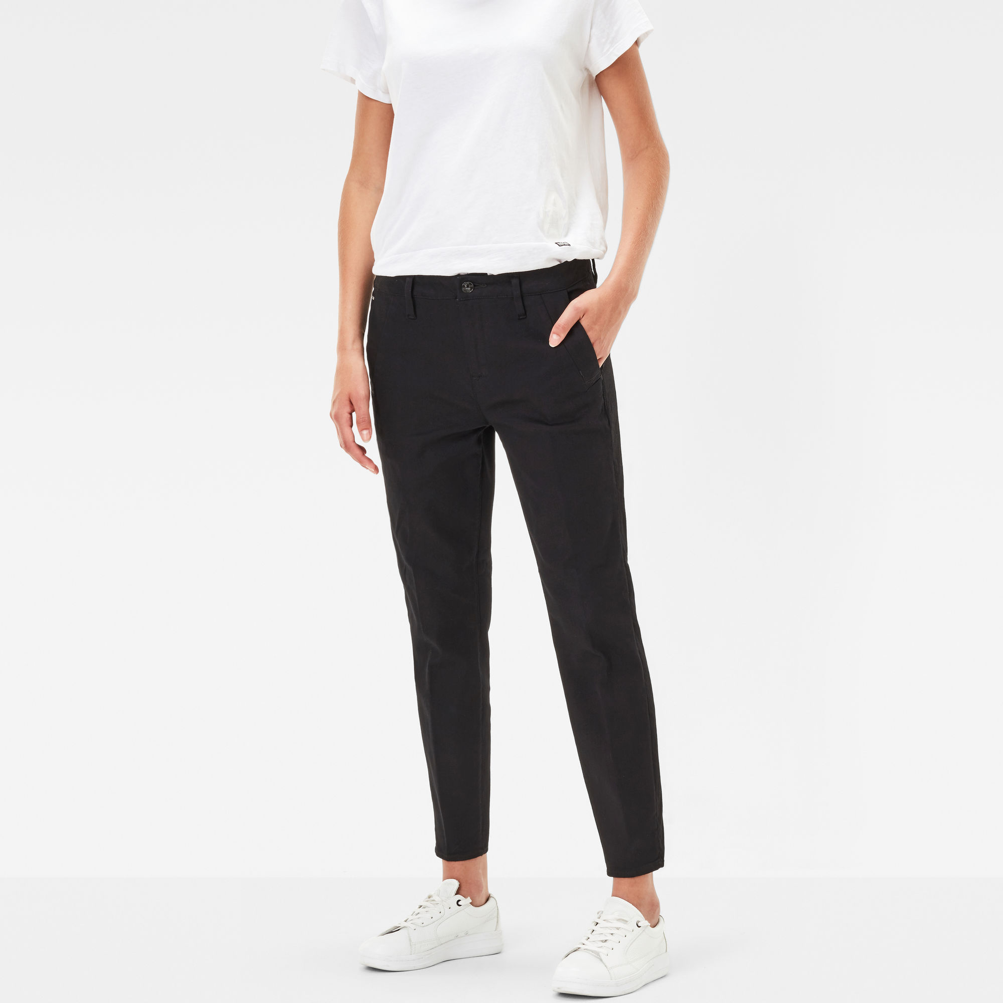 Bronson Mid Waist Skinny Chino | Black | G-Star RAW®