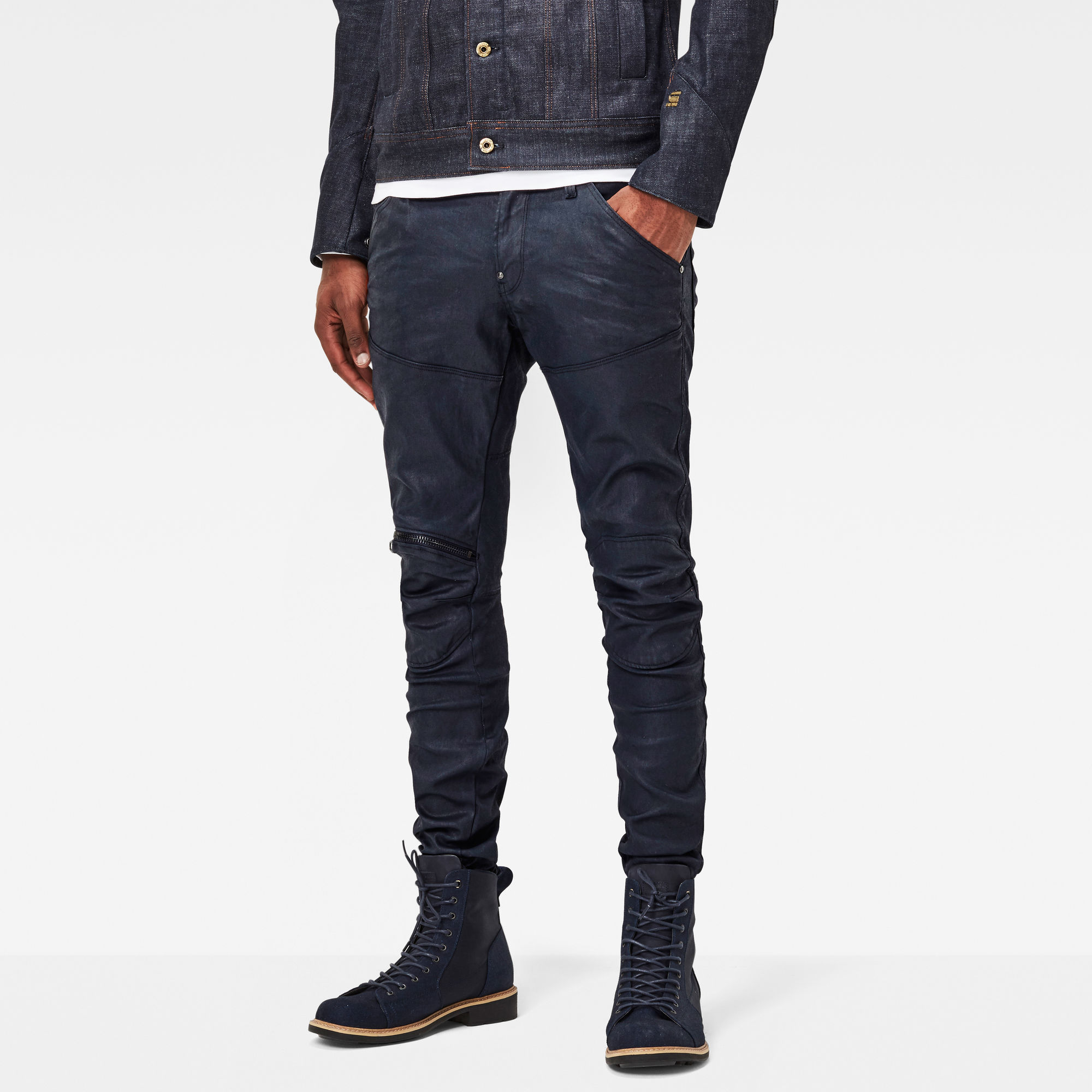 5620 G-Star Elwood 3D Knee-Zip Super Slim Pants | G-Star RAW®