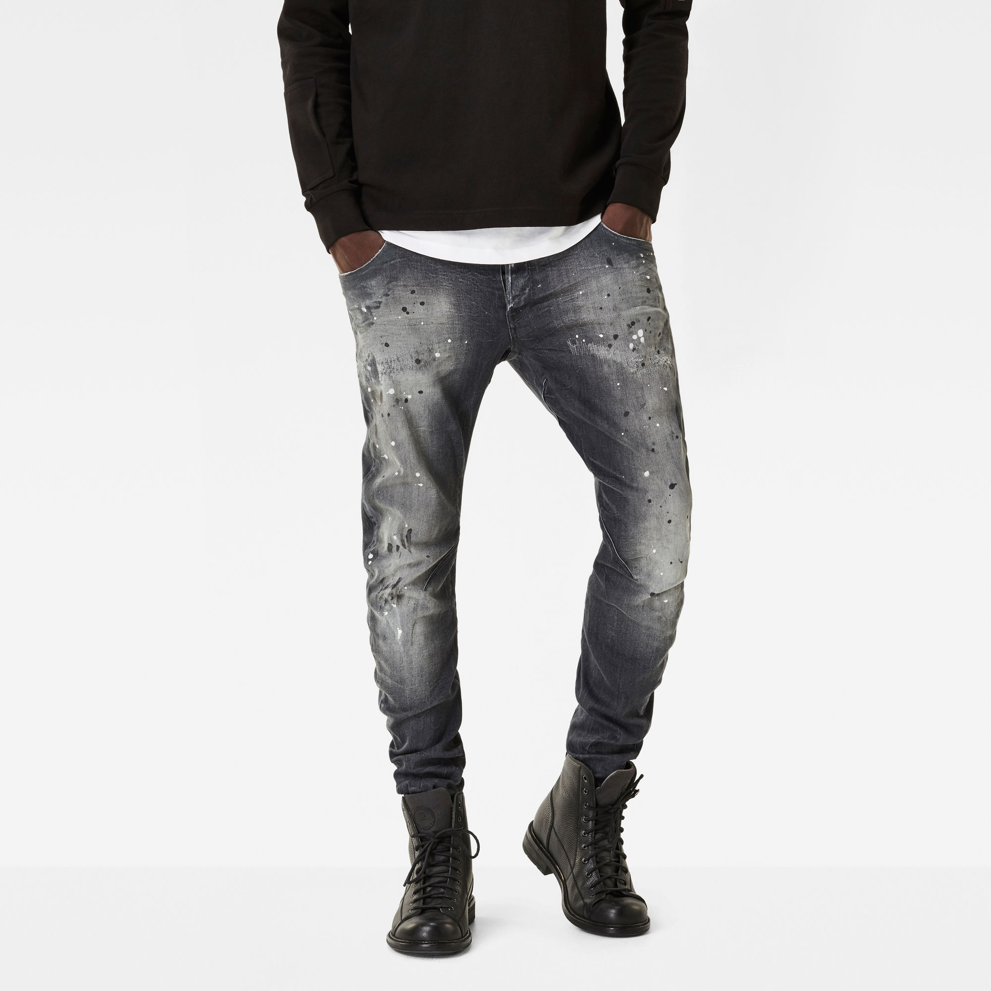 g star arc 3d slim jeans dark aged