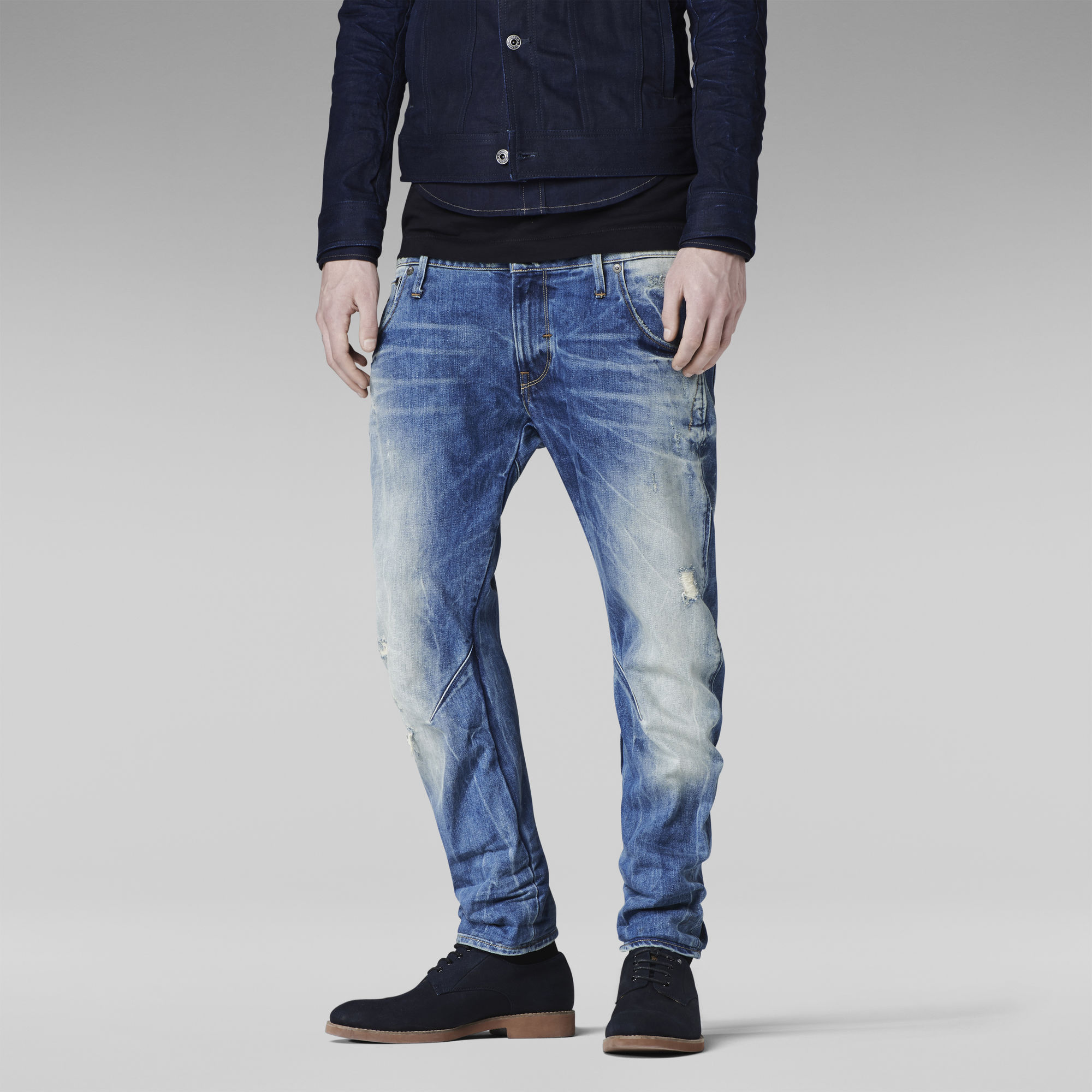 Arc 3D Slim Jeans | Medium Aged Destroy | Men | G-Star RAWÂ®
