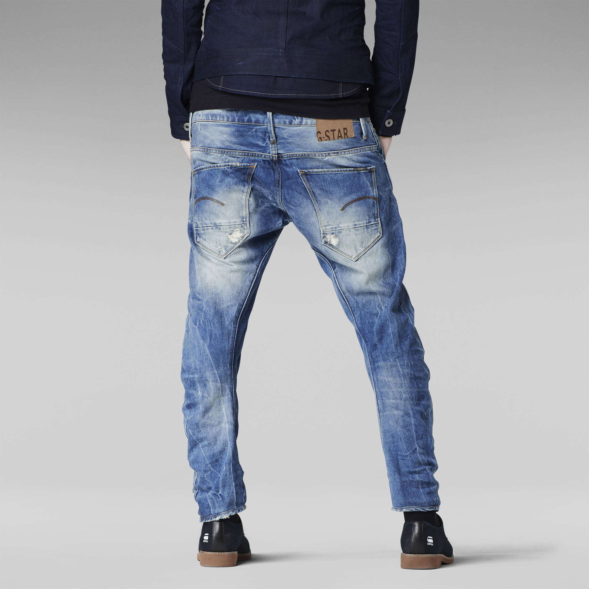 g star arc 3d slim jeans dark aged