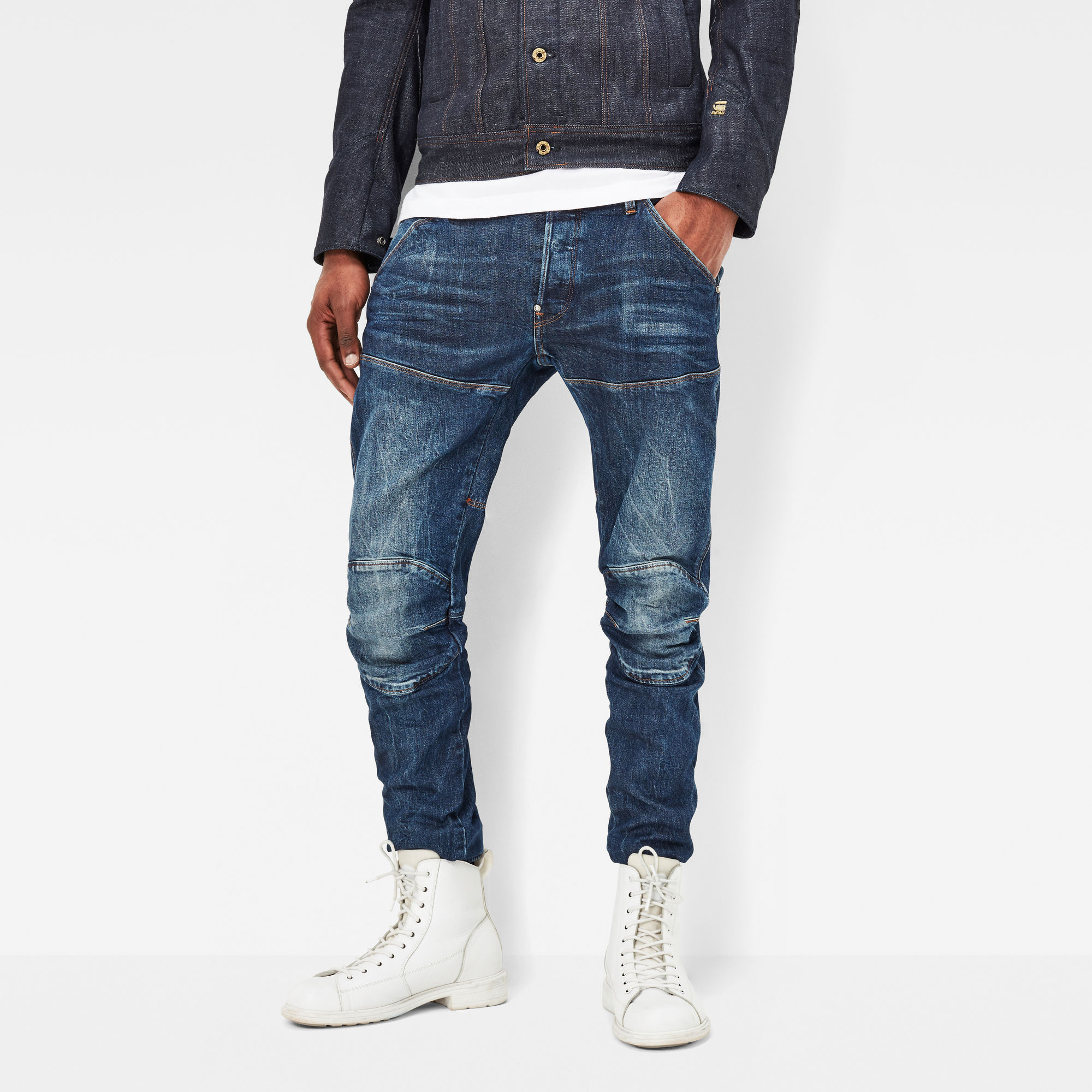 5620 G-Star Elwood 3D Slim Jeans | Medium blue | G-Star RAW® US