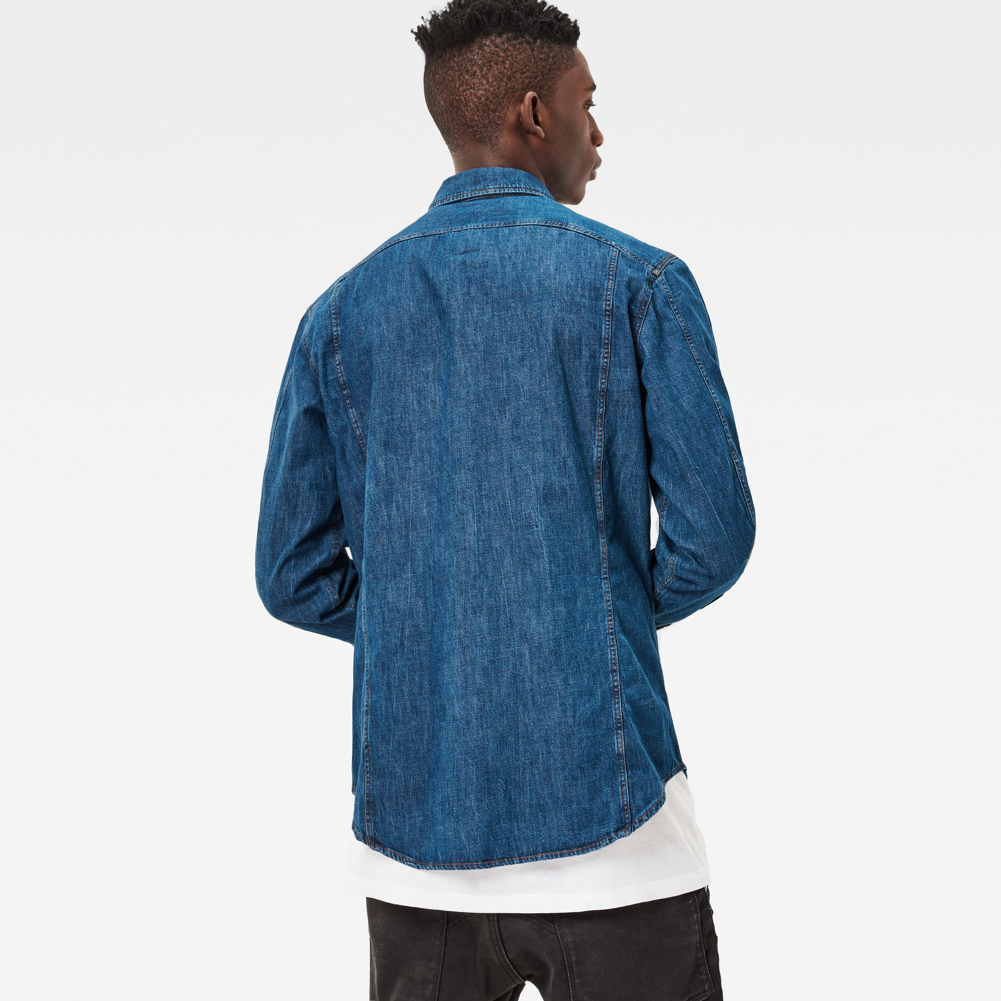 3301 Slim Shirt | Medium blue | G-Star RAW®