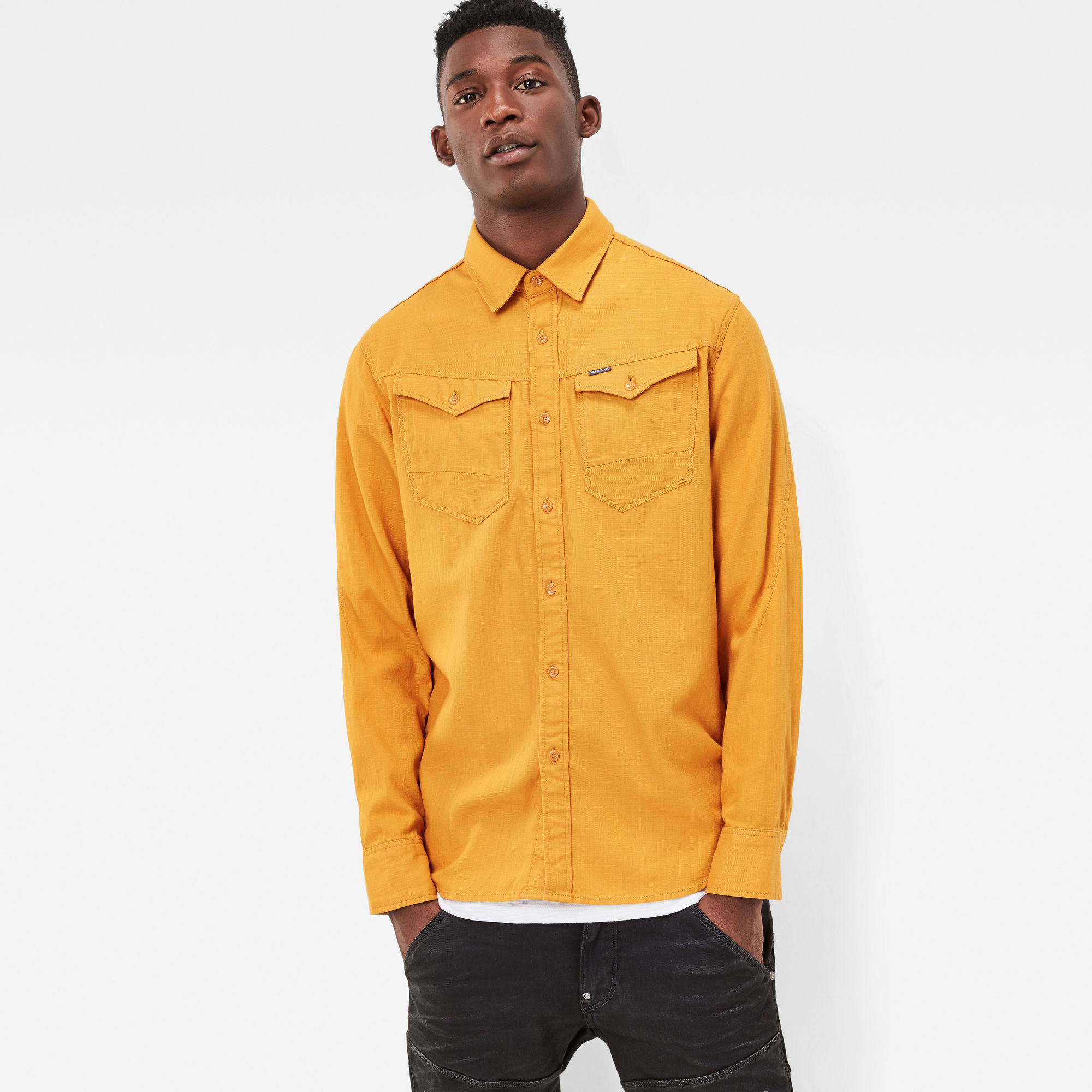 Arc 3D Slim Shirt | Yellow | G-Star RAWÂ®