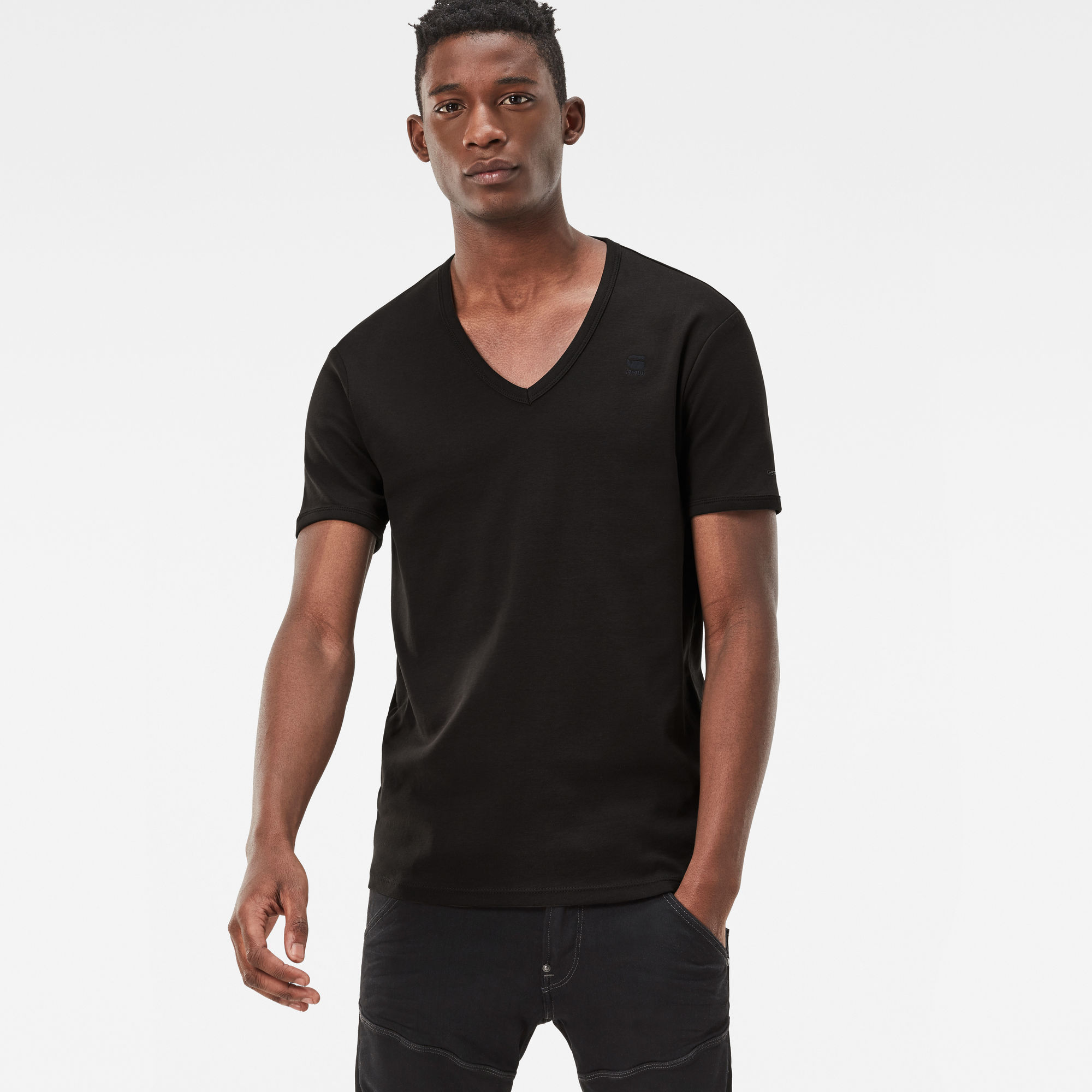 Basic VNeck TShirt 2Pack Black GStar RAW®
