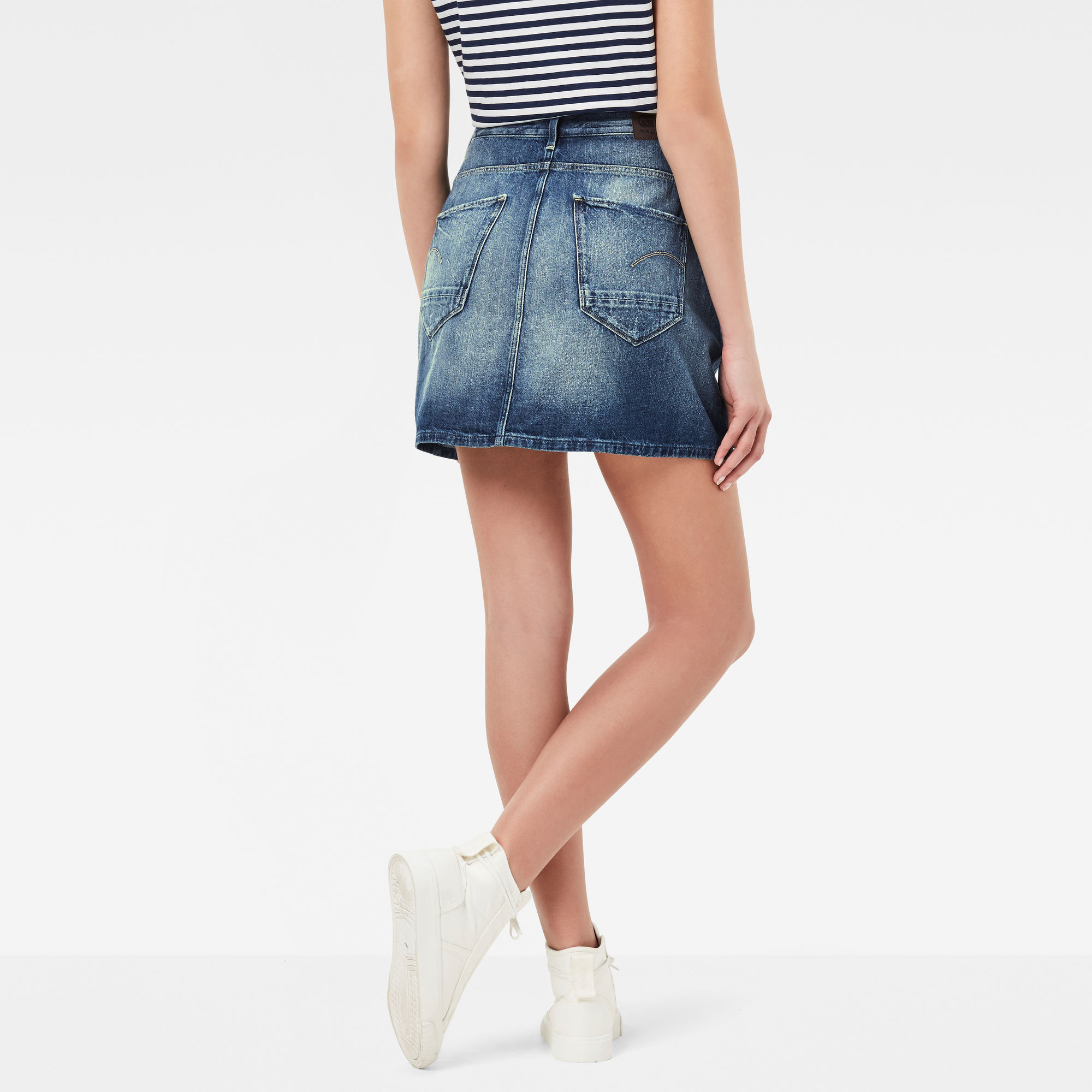 Arc Button A-Line Skirt | Medium blue | G-Star RAW®