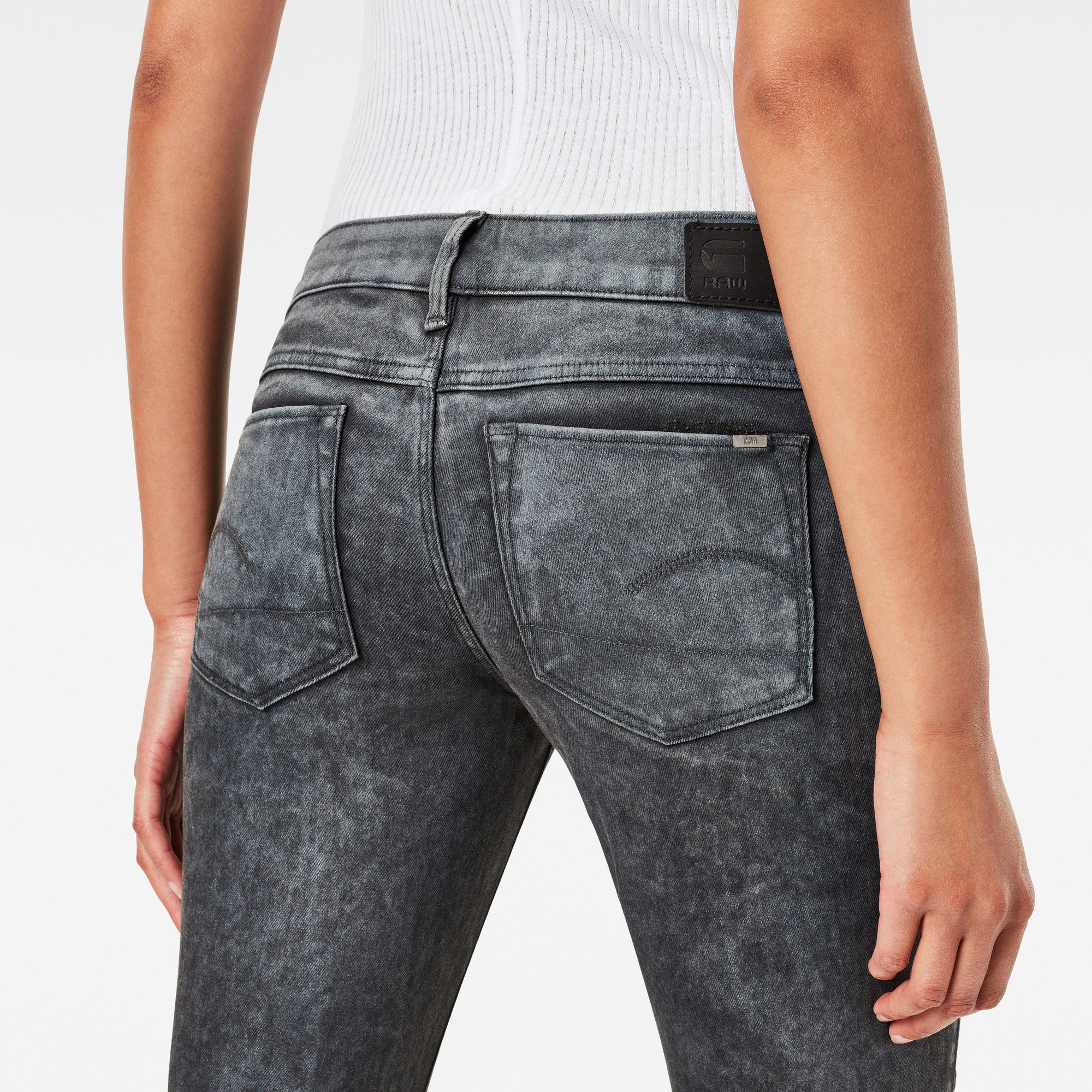 3301 Low Waist Skinny Jeans | Grey | G-Star RAW®