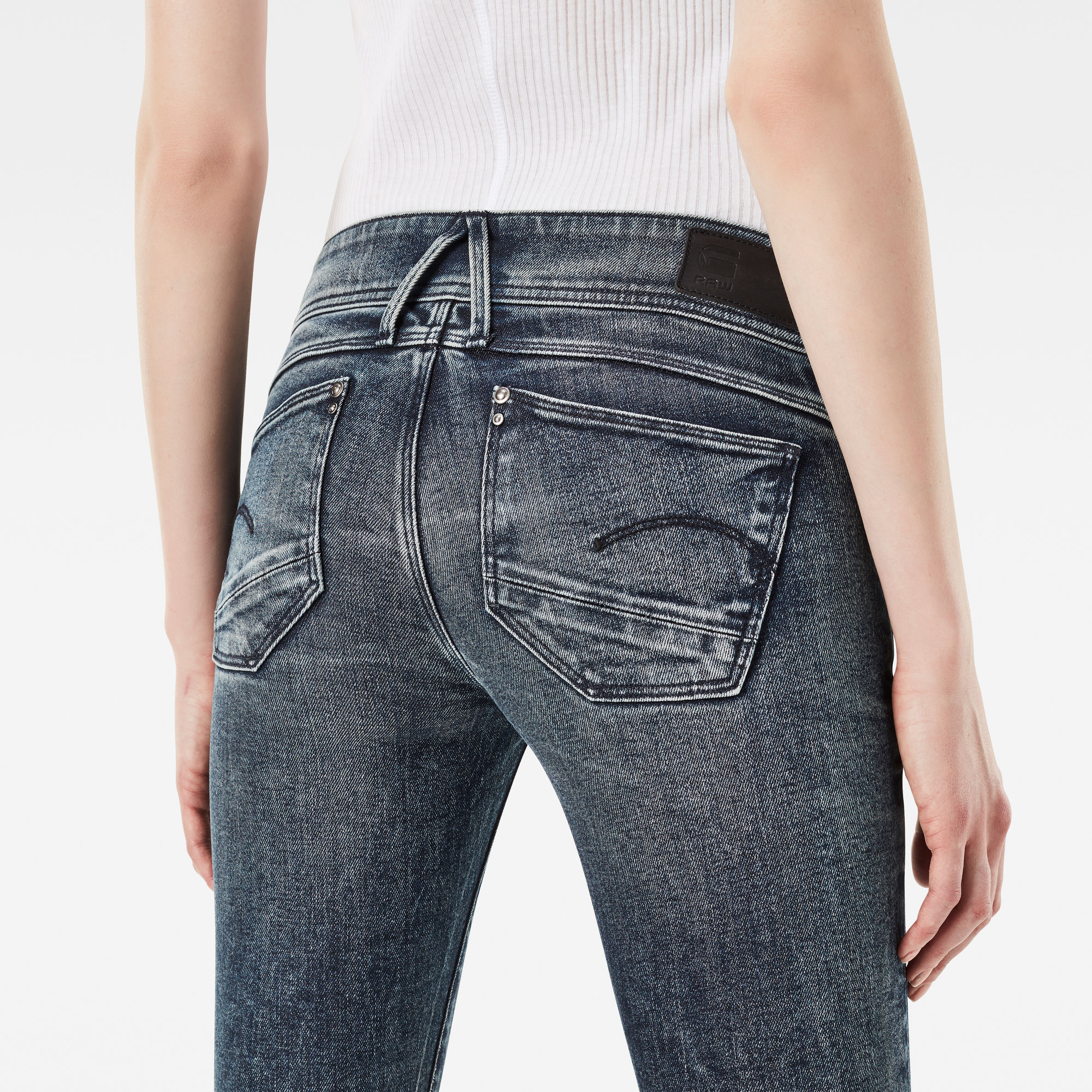 Lynn ZipGrip Mid Waist Skinny Jeans Dark blue GStar RAW®