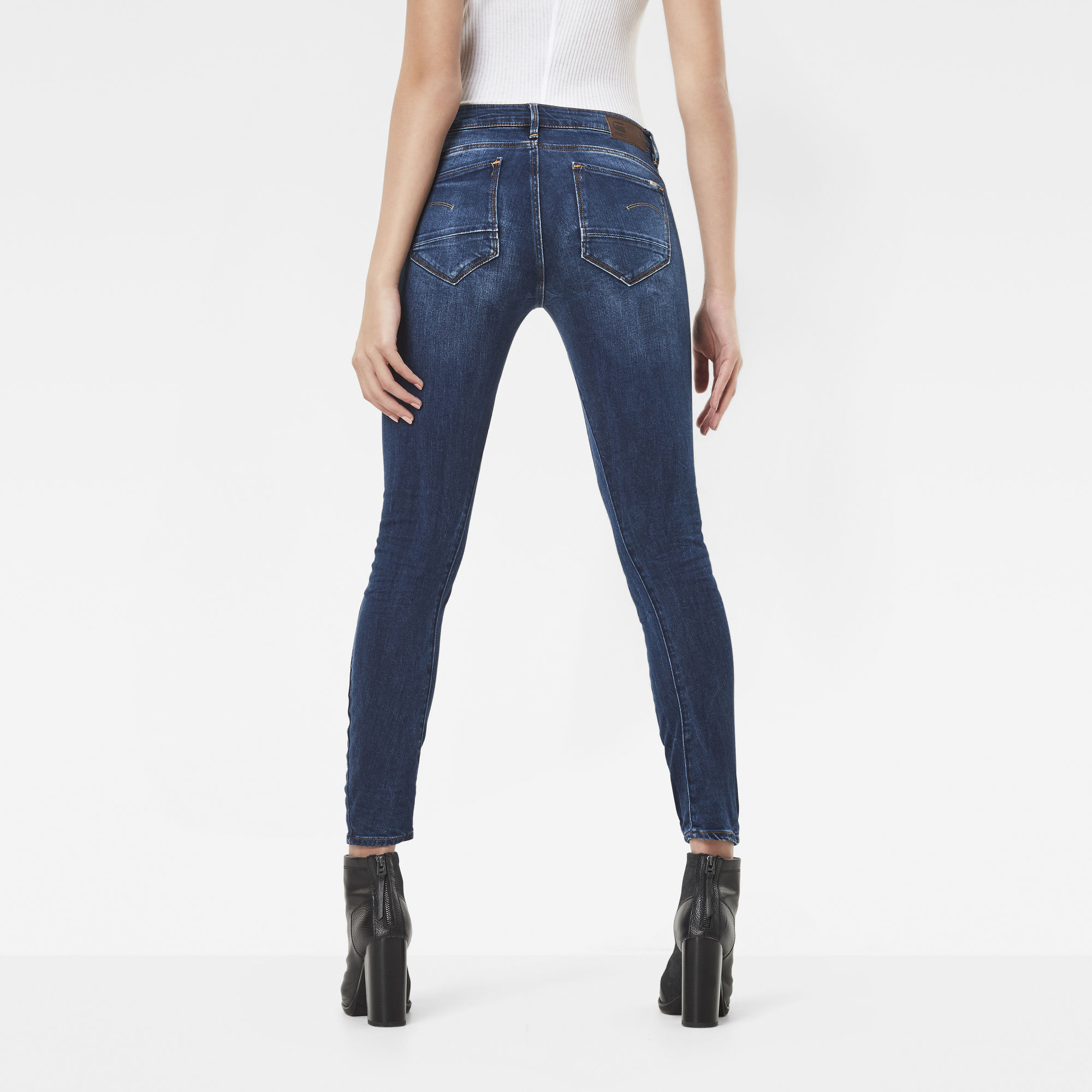 Arc 3D Mid Waist Skinny Jeans | Medium blue | G-Star RAW®