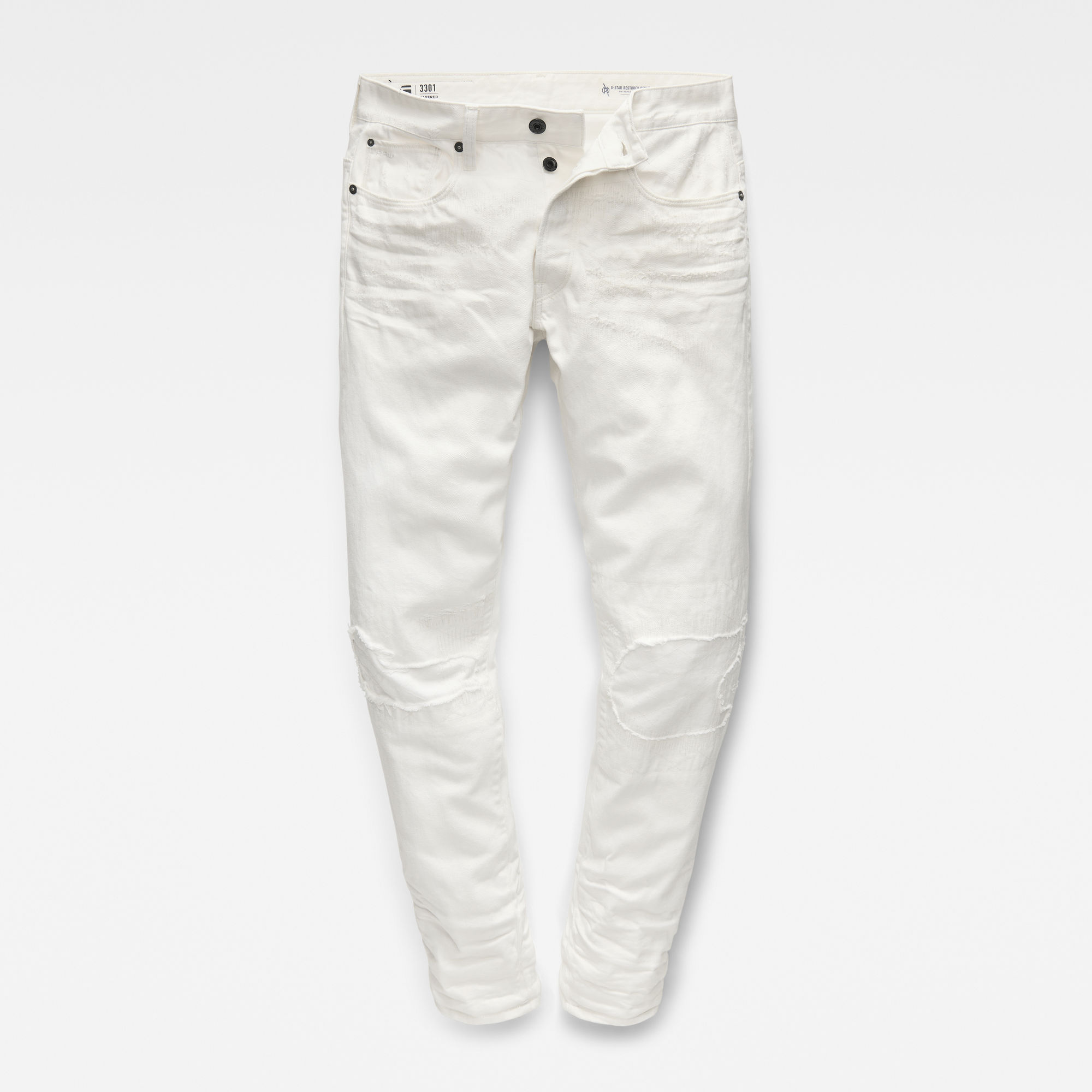 3301 Moto-Restored Tapered Jeans | White | G-Star RAW®