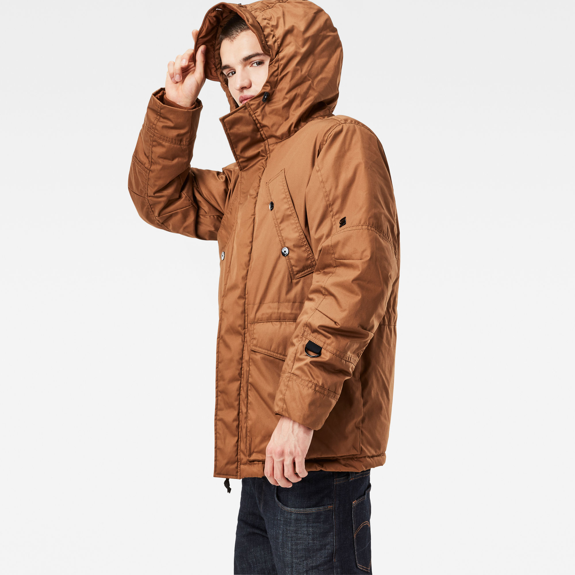 hooded short jacket