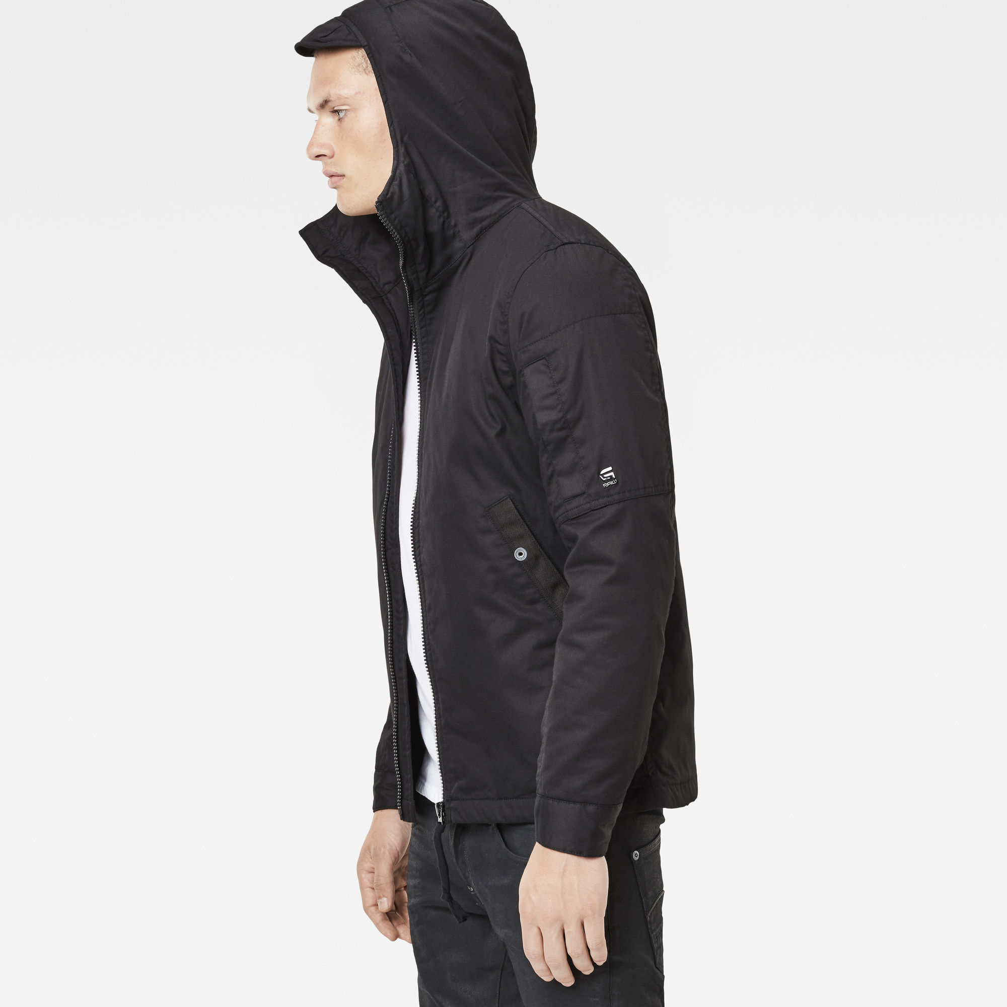 batt hooded overshirt