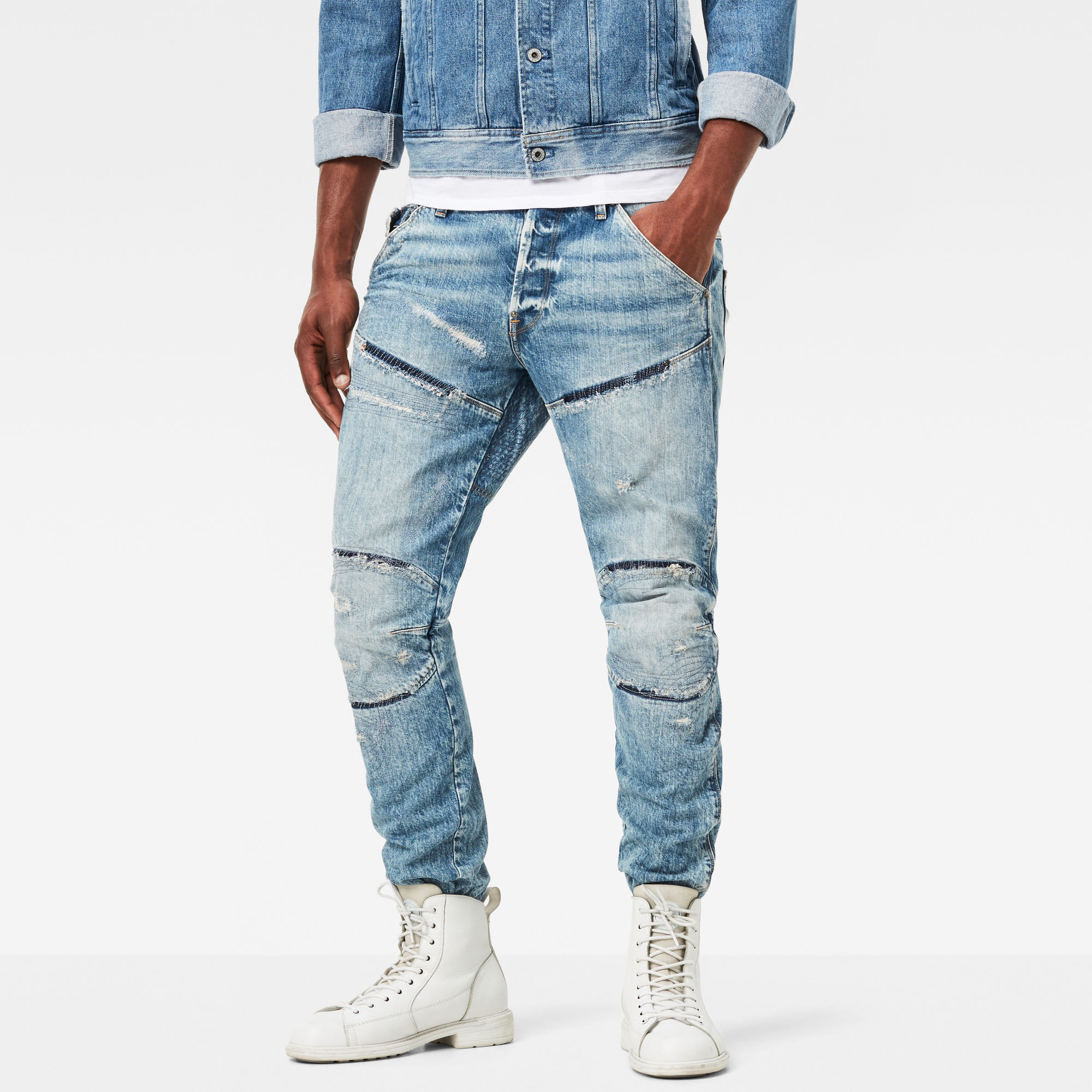 5620 G-Star Elwood 3D Tapered Jeans | Light blue | G-Star RAW®