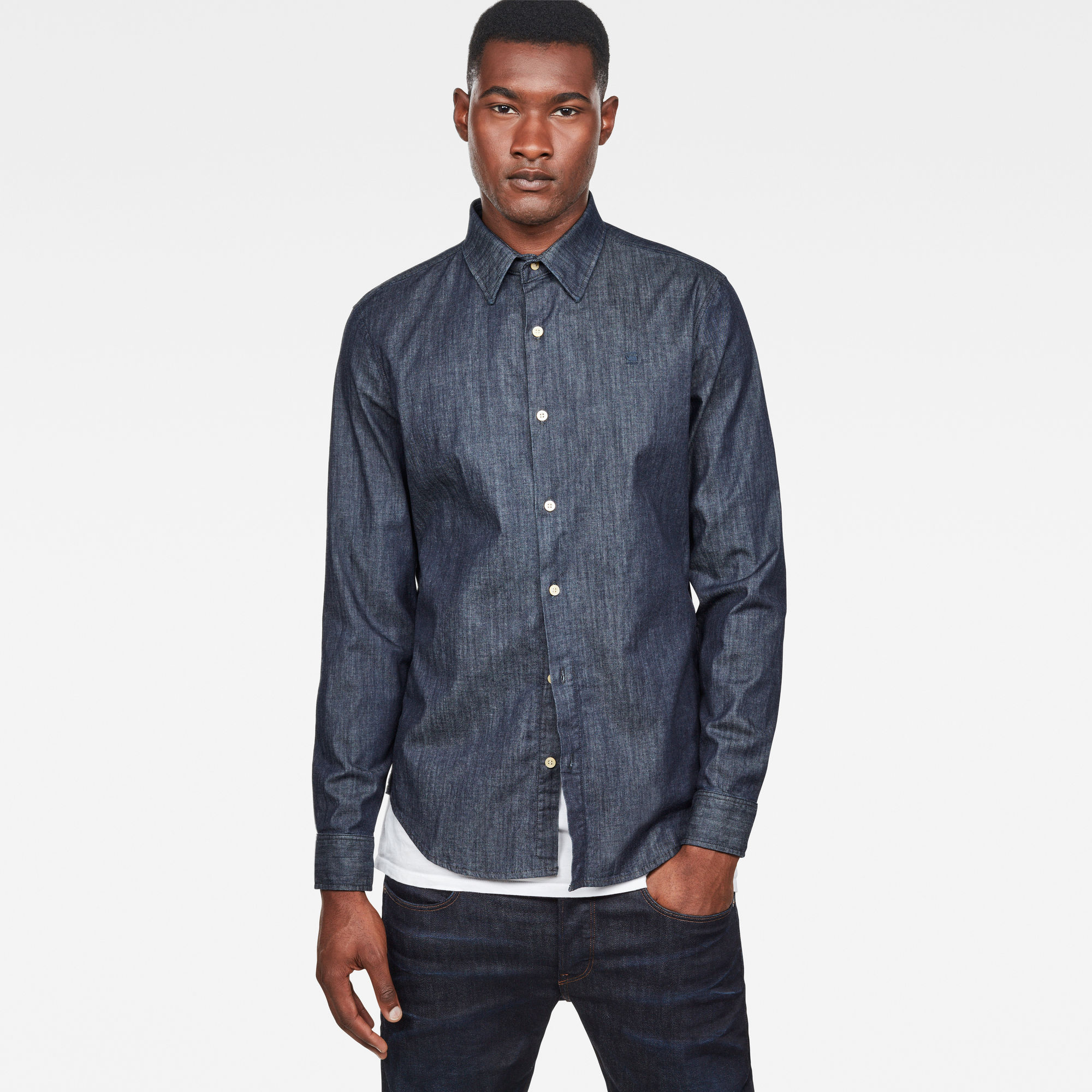 raw blue denim