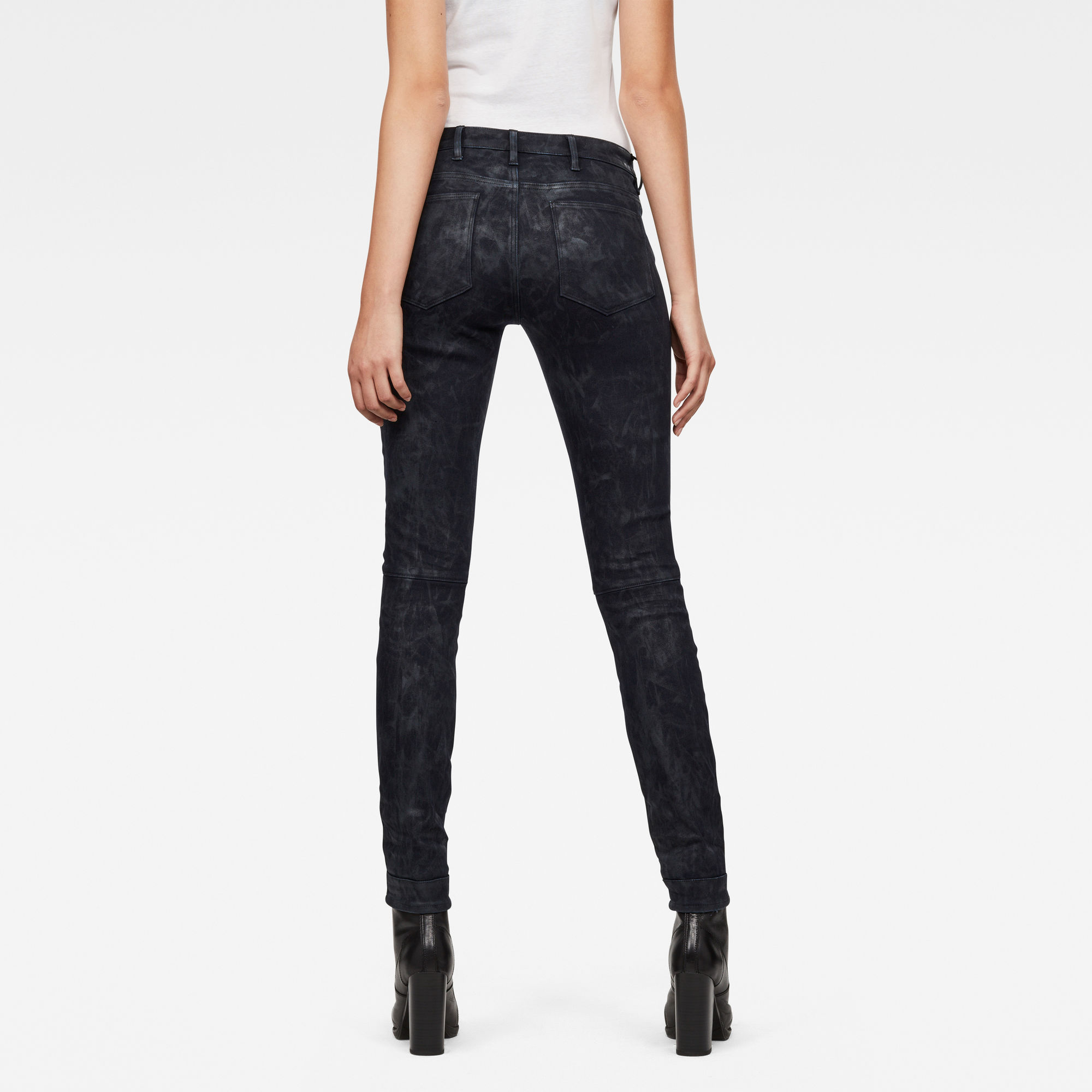 mid waist black jeans