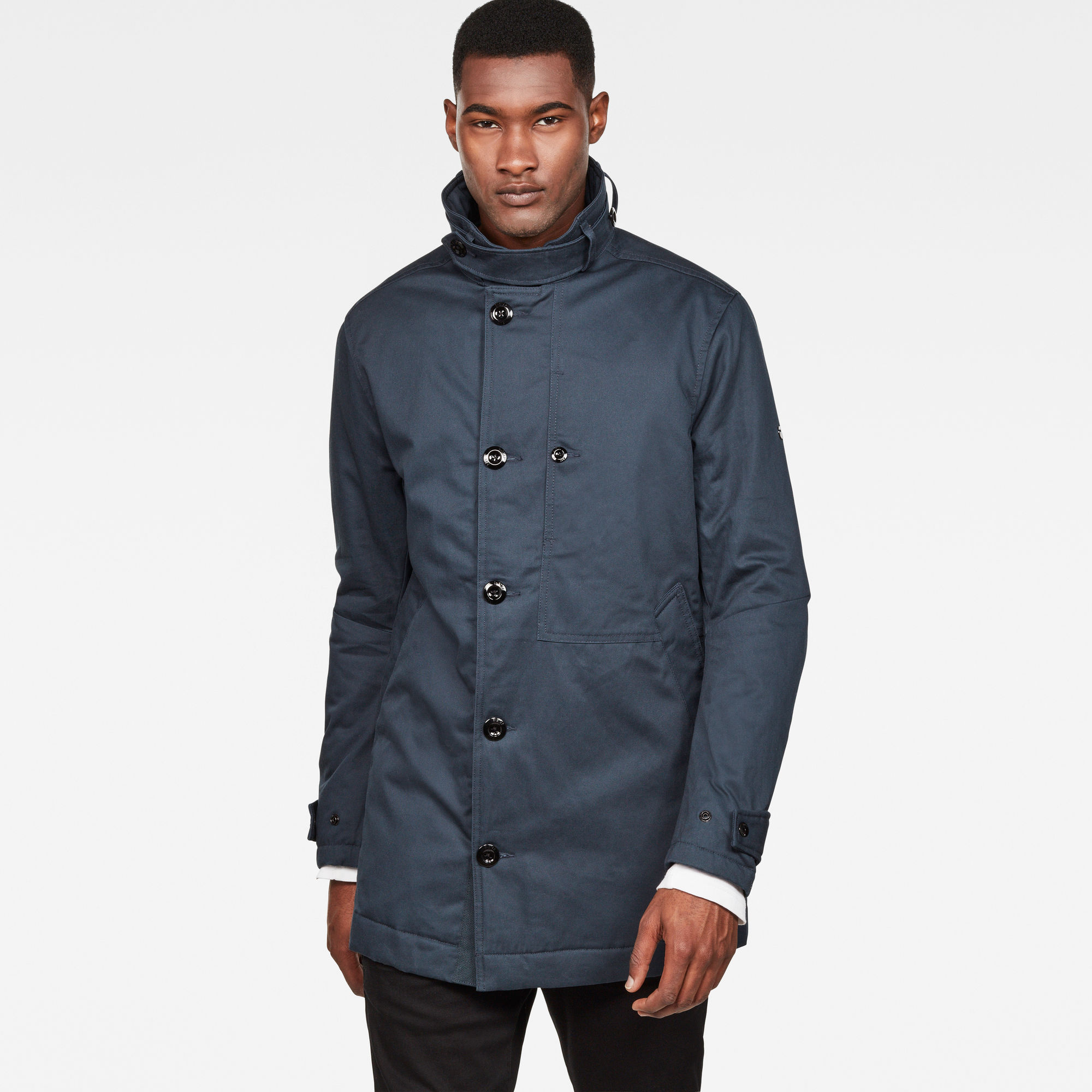 Garber Padded Trench | Medium blue | G-Star RAW® ZA