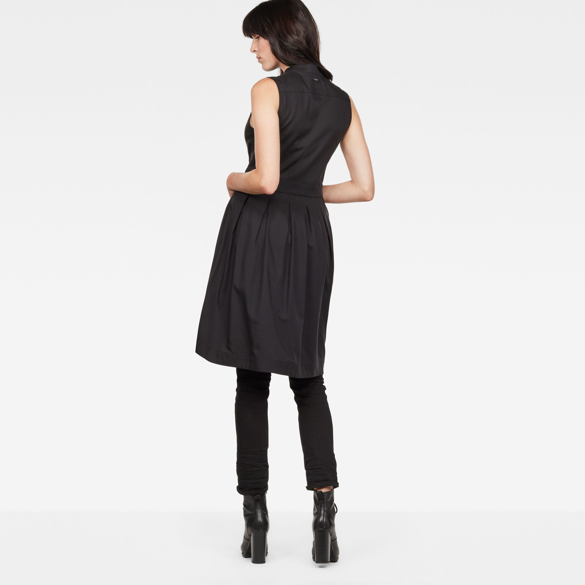 shirt pleated dress