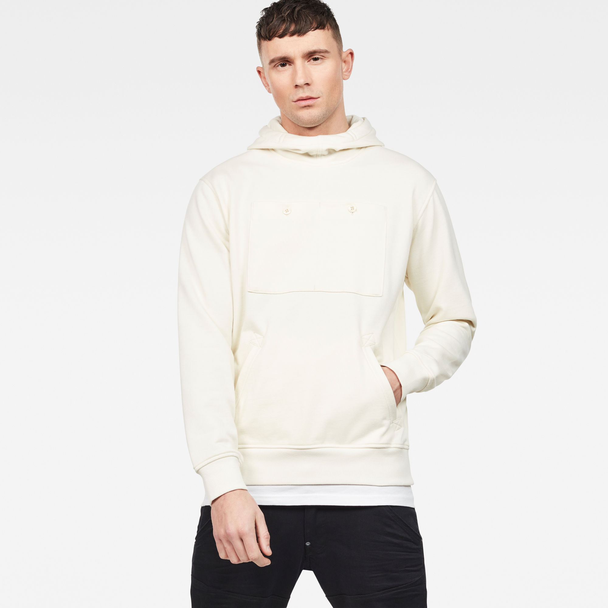 Core Hybrid Archive Hooded Sweater | White | G-Star RAW®