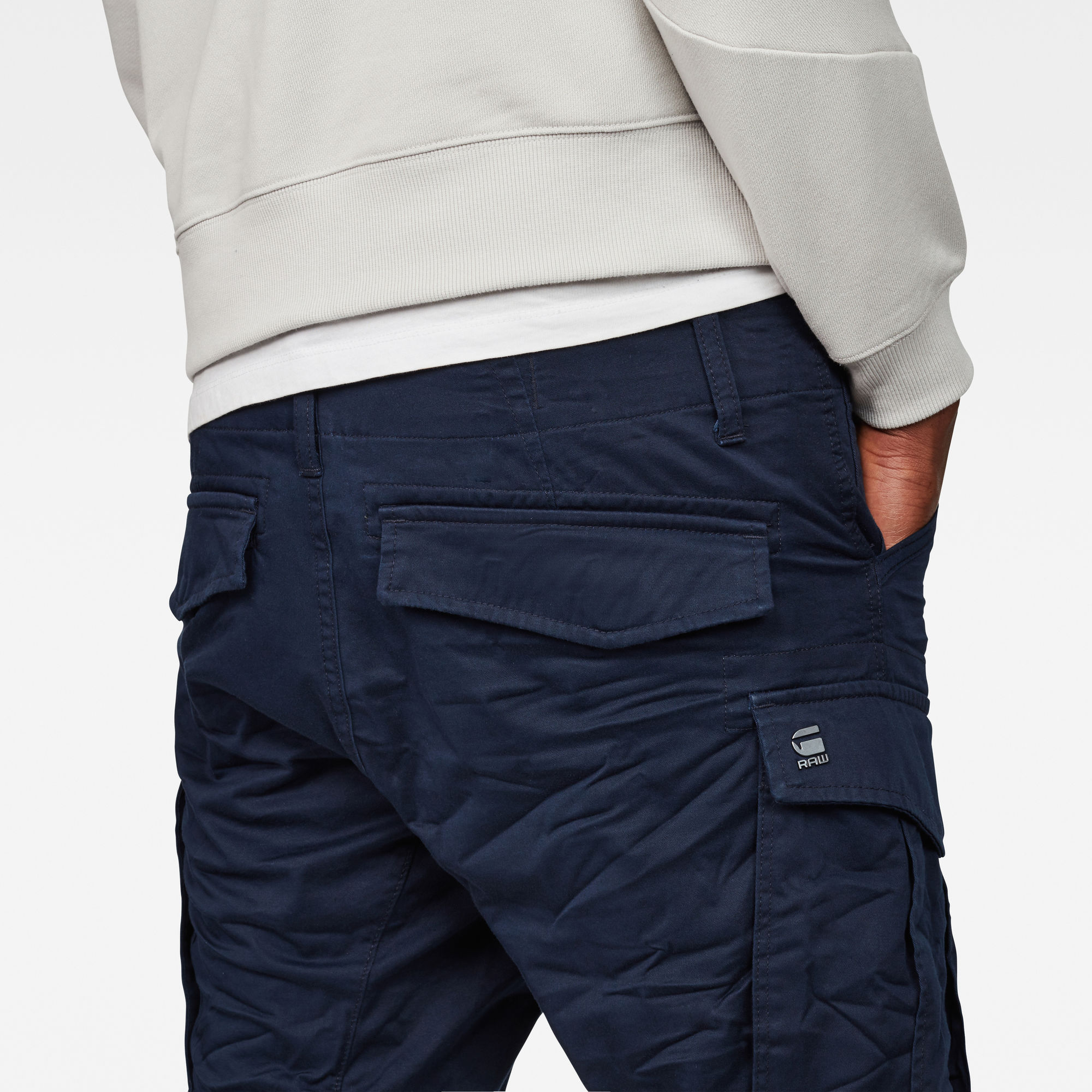 Rovic Zip 3D Tapered Cargo Pants Sartho Blue GStar RAW®