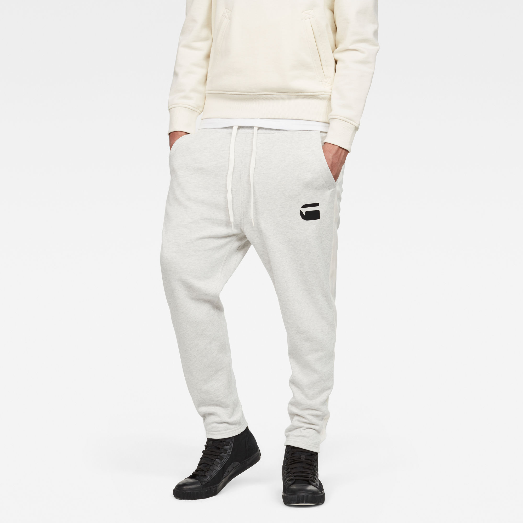 Core Stripe Cropped 3D Tapered Sweatpants | G-Star RAW®