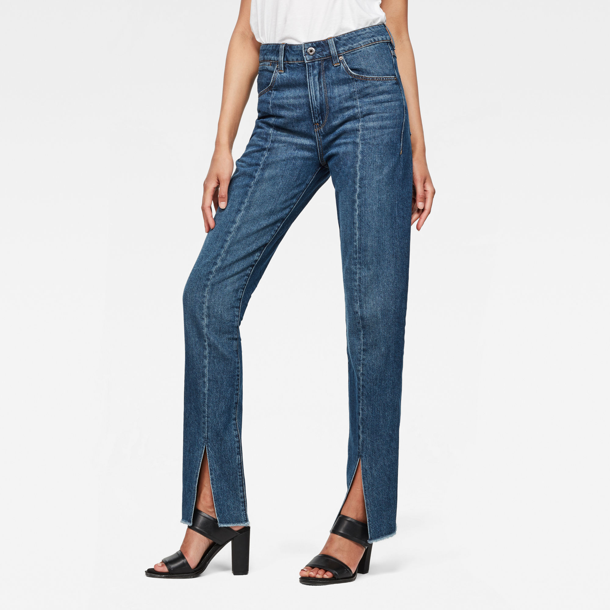 Lanc 3D High waist Straight 90s Ripped Jeans | G-Star RAW® AU