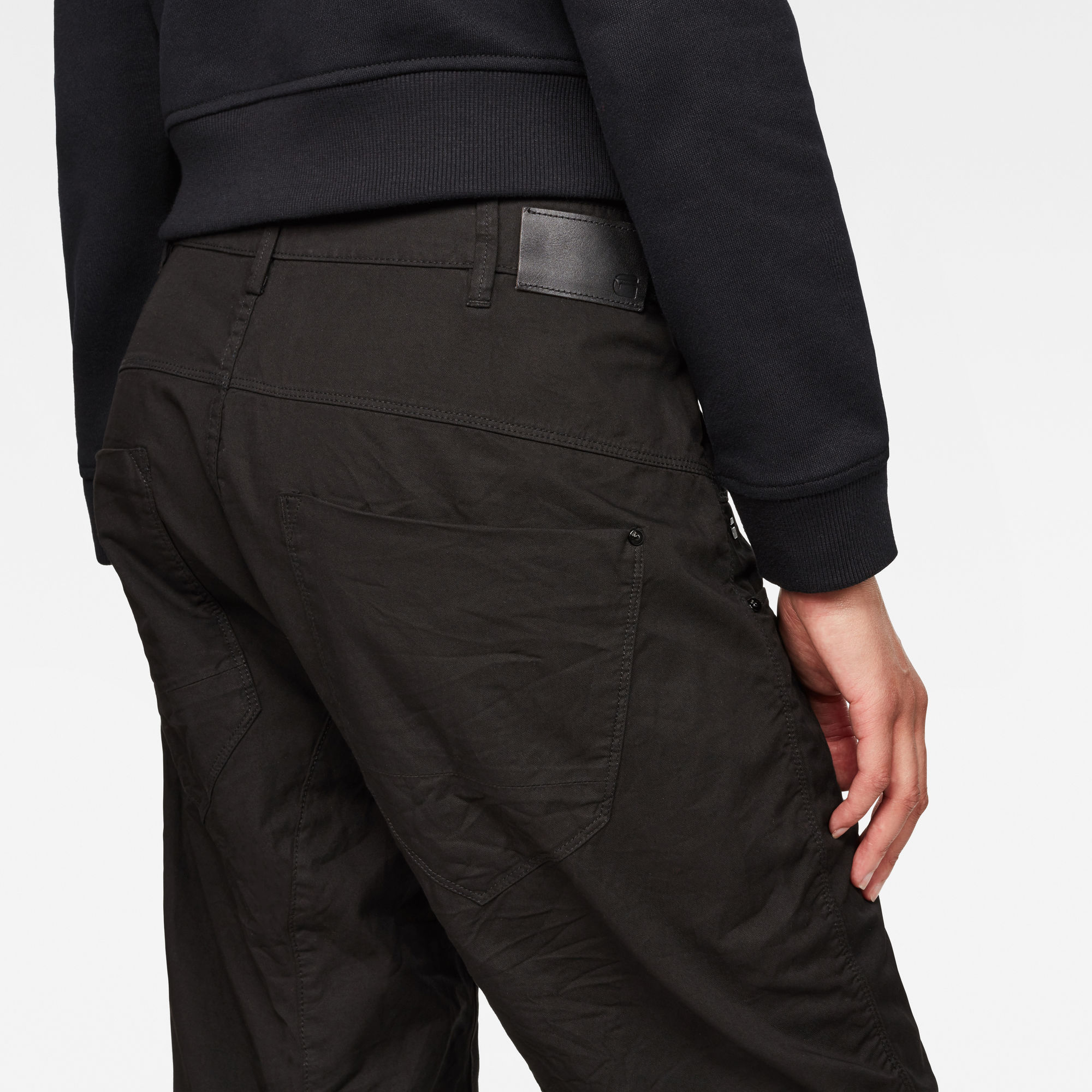 Army Radar Mid Waist Boyfriend Pants | Black | G-Star RAW®