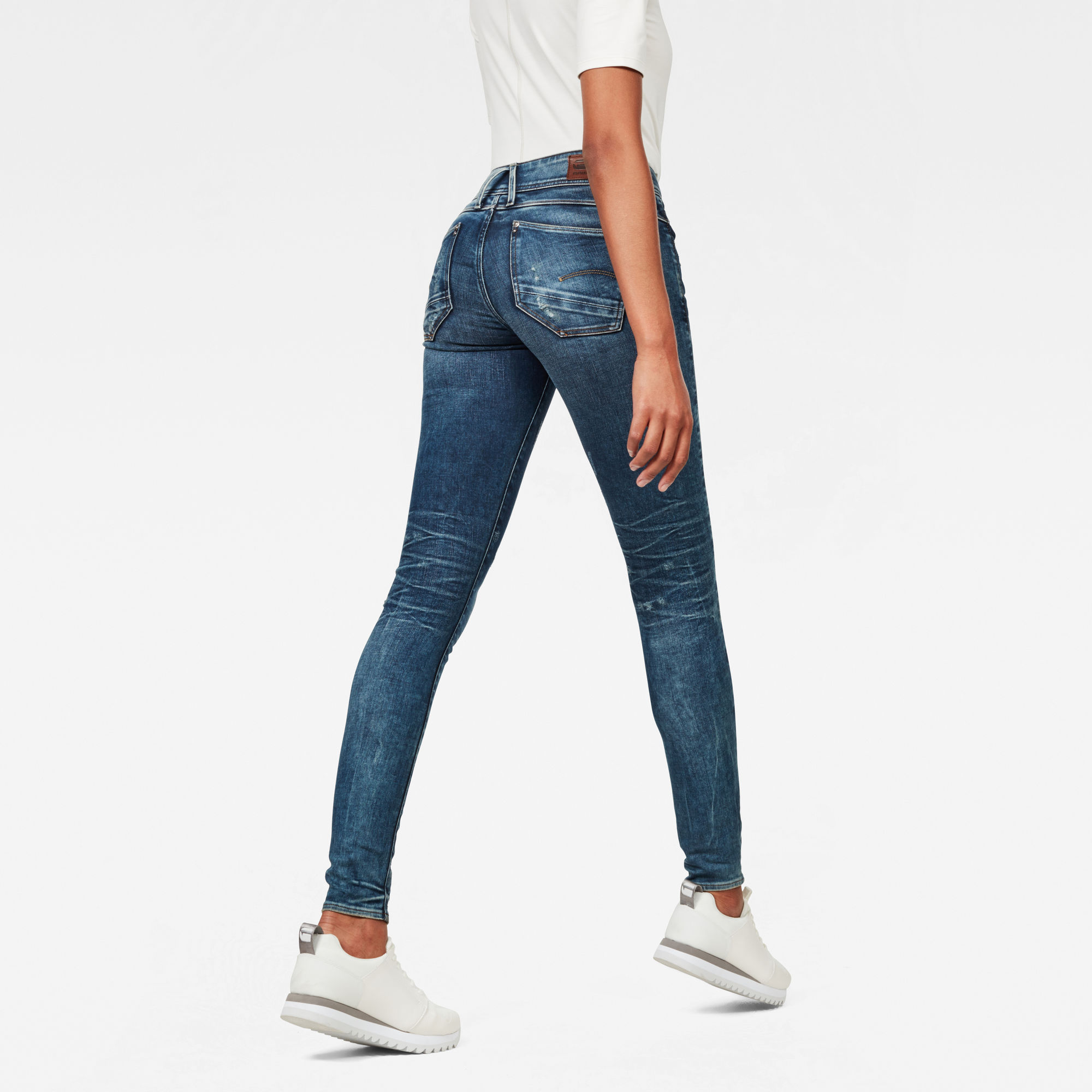 Lynn Mid Waist Skinny Jeans Medium Blue G Star Raw®
