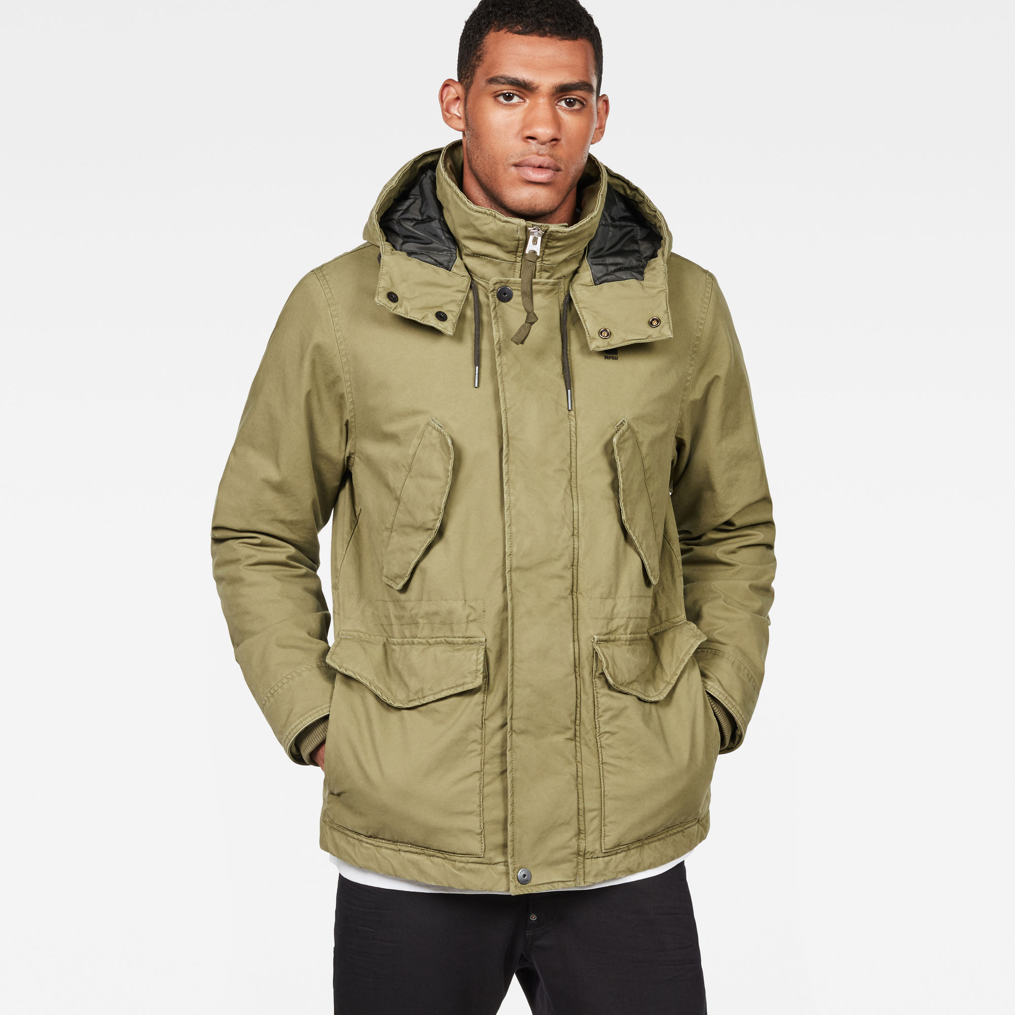 Vodan Padded Hooded Jacket | Green | G-Star RAW®