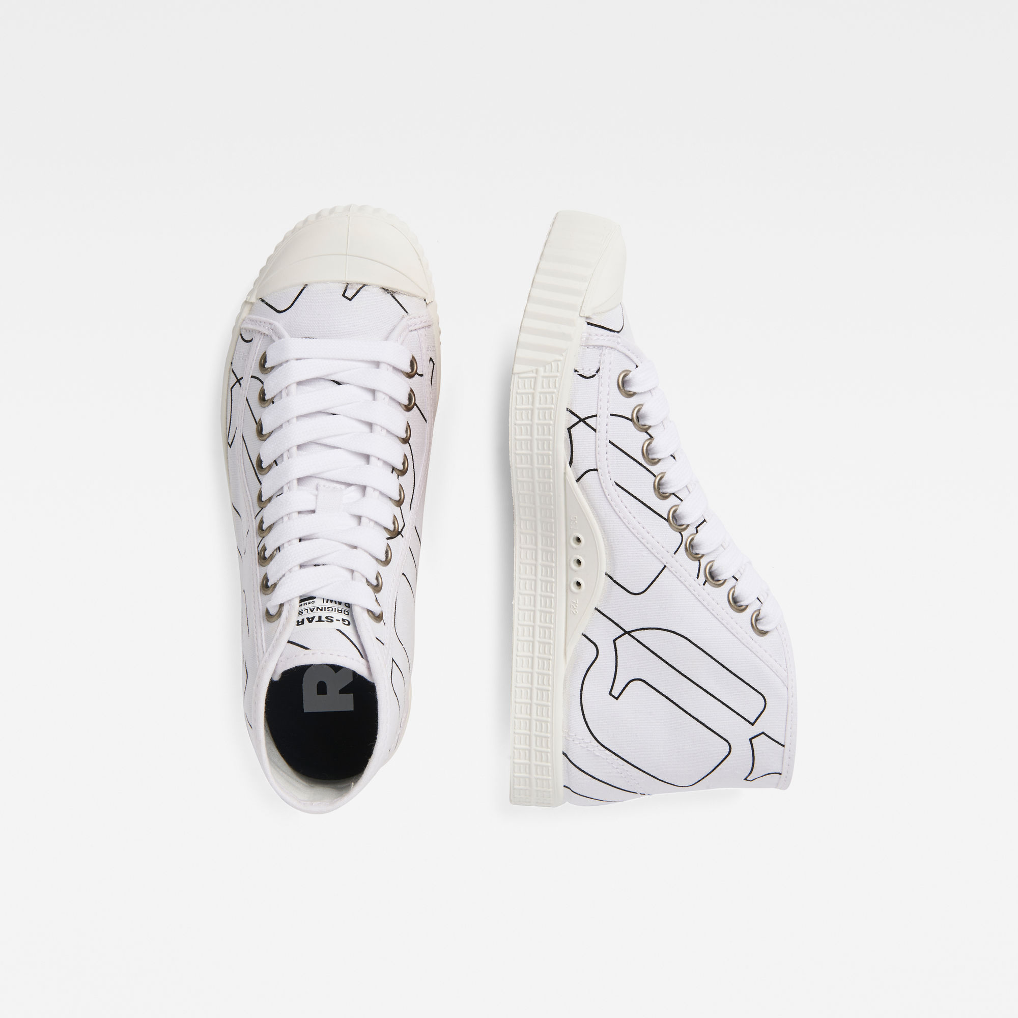 Rovulc Pattern Mid Sneakers | White | G-Star RAW®