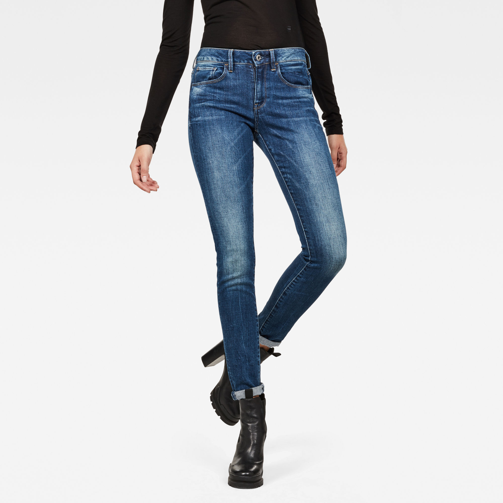 mid waist skinny jeans