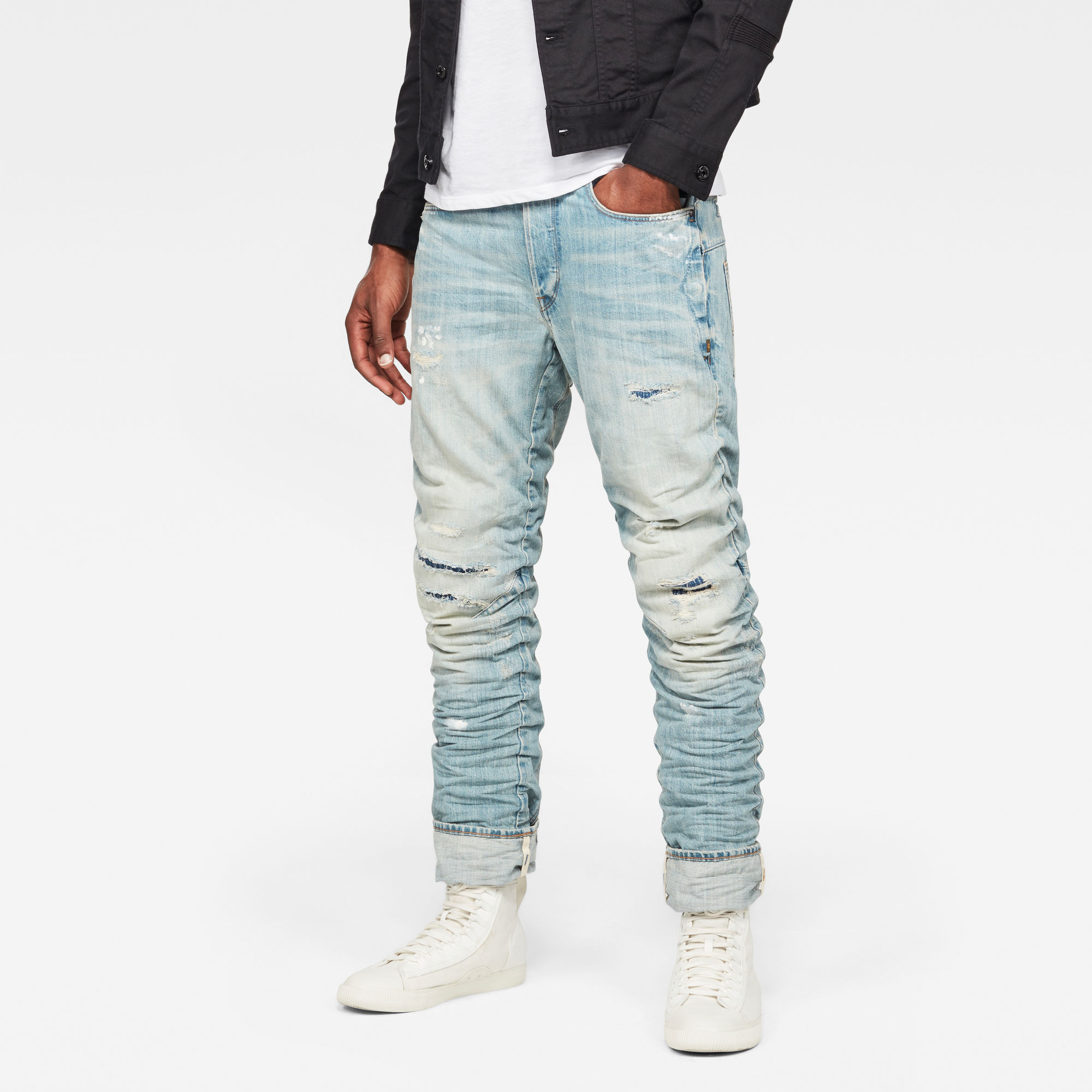 straight tapered jeans