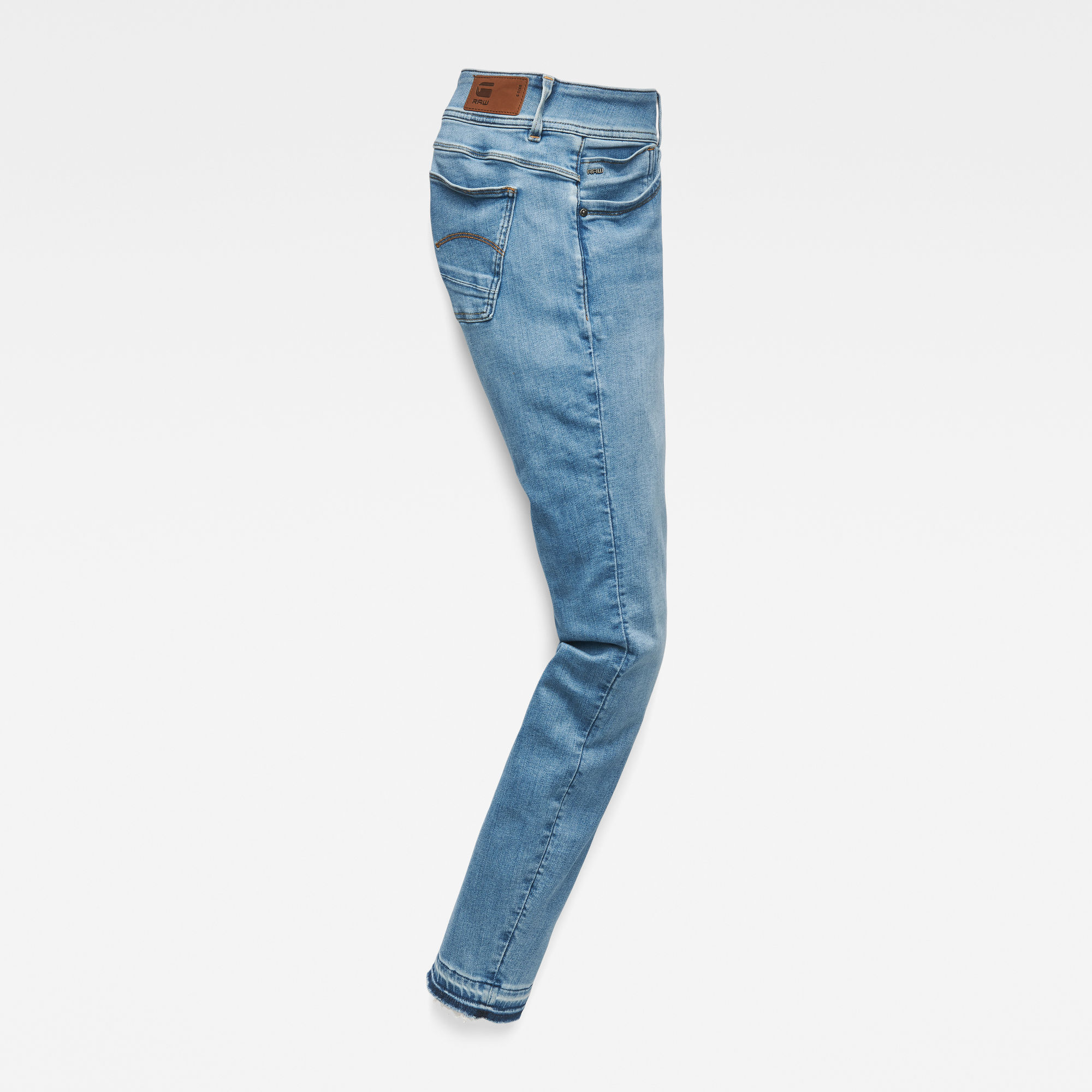 Lynn Mid Waist Skinny Ripped Jeans Midden Blauw G Star Raw